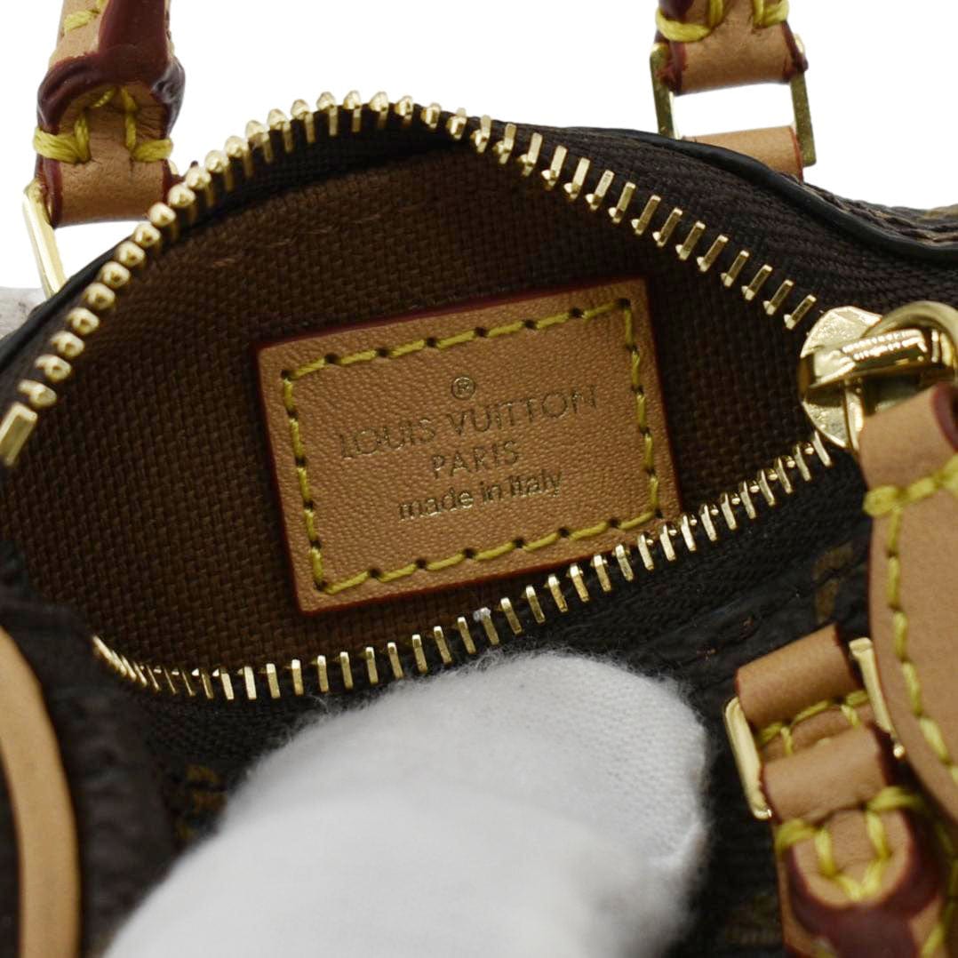 LOUIS VUITTON  Monogram Canvas Bag Charm Brown