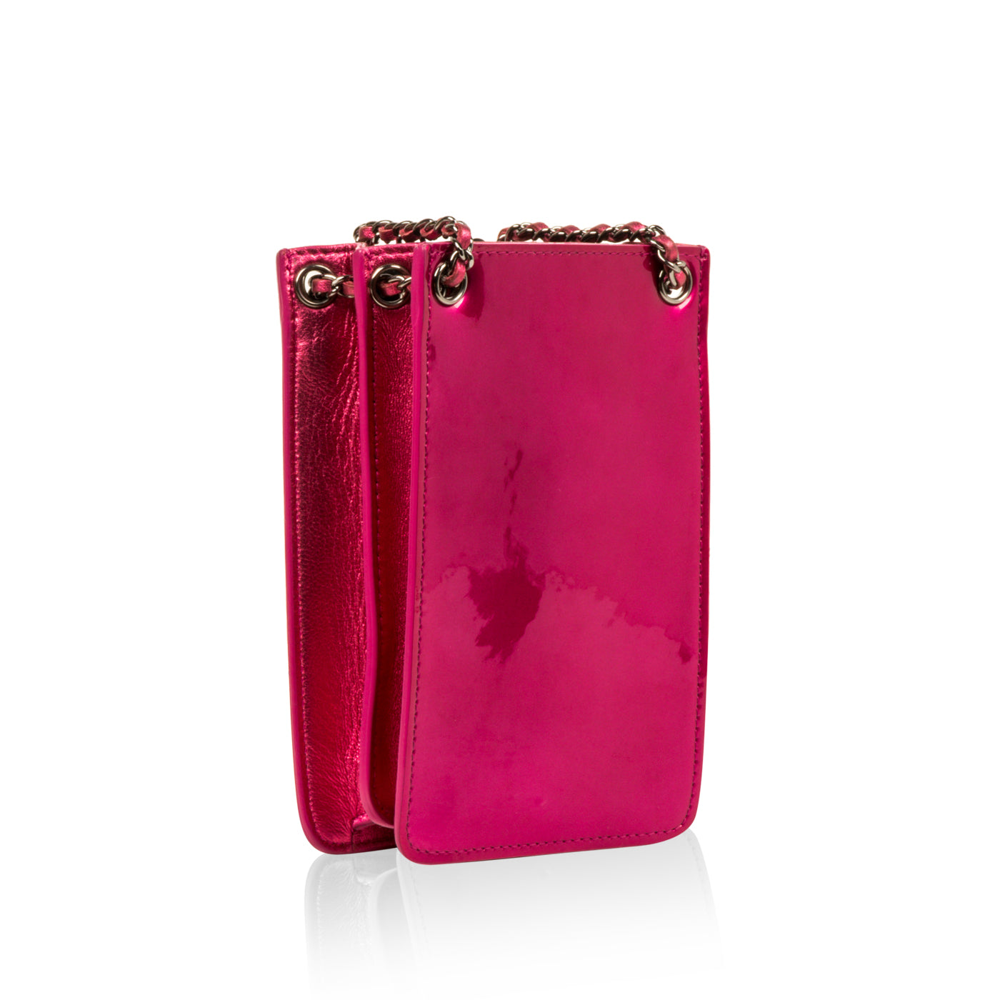 Chanel Metallic Pink Phone Crossbody