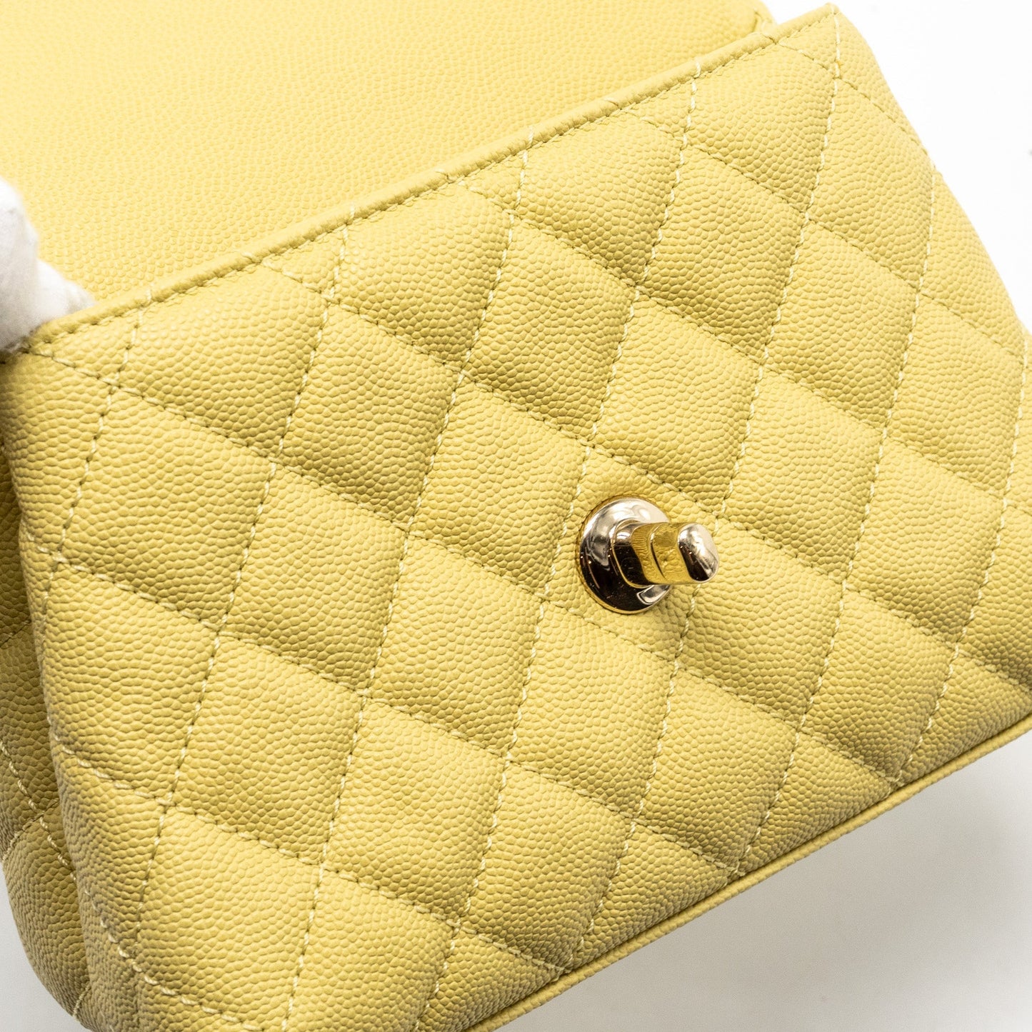 Chanel Mini Cocohandle caviar Yellow L