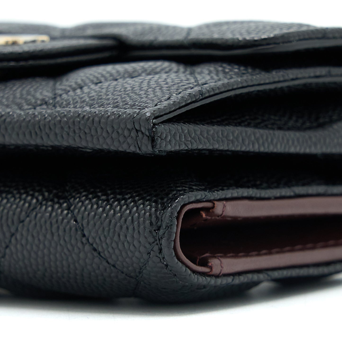 Chanel Small Compact Wallet Caviar Black L (Microchip)