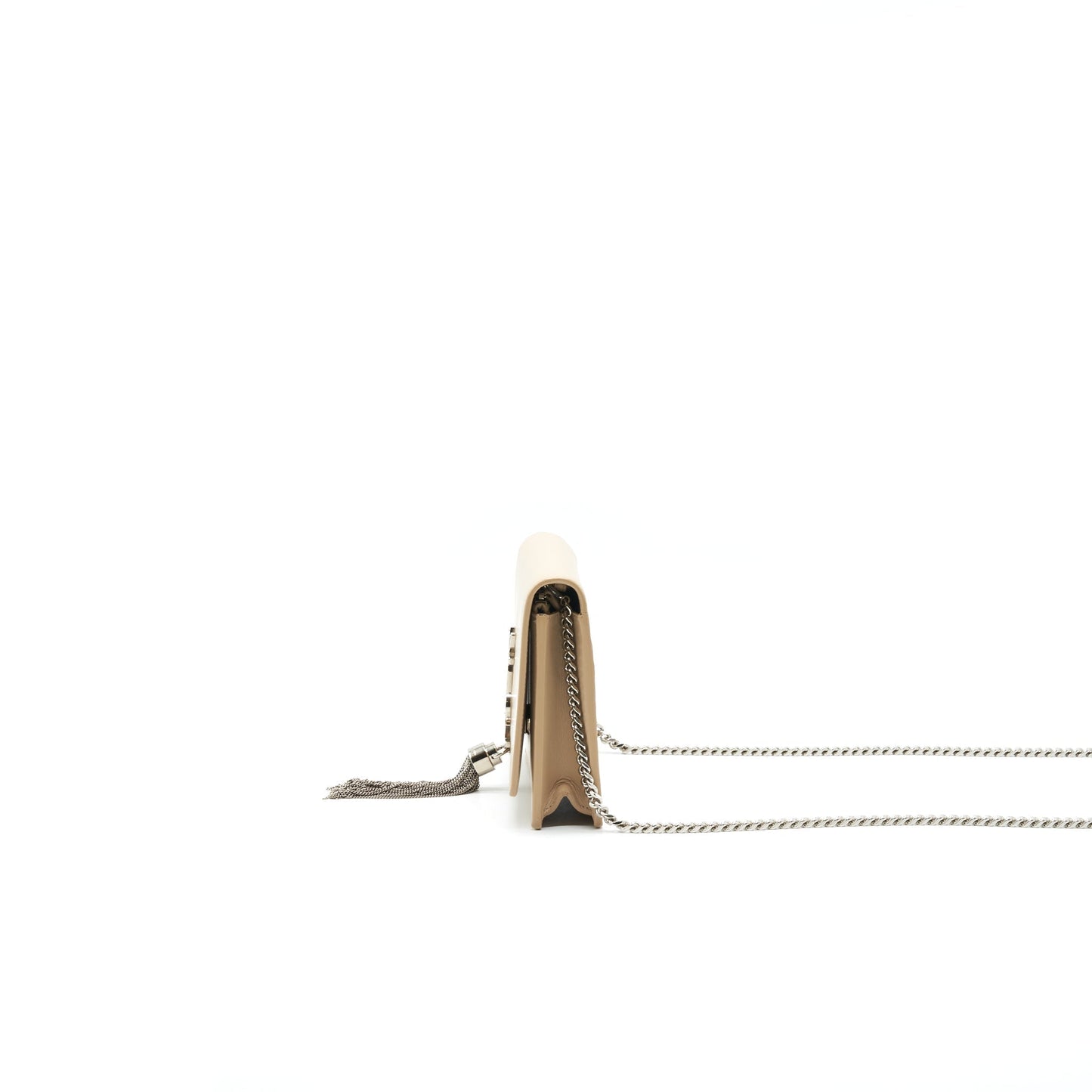 SAINT LAURENT / CHAIN WALLET BEIGE