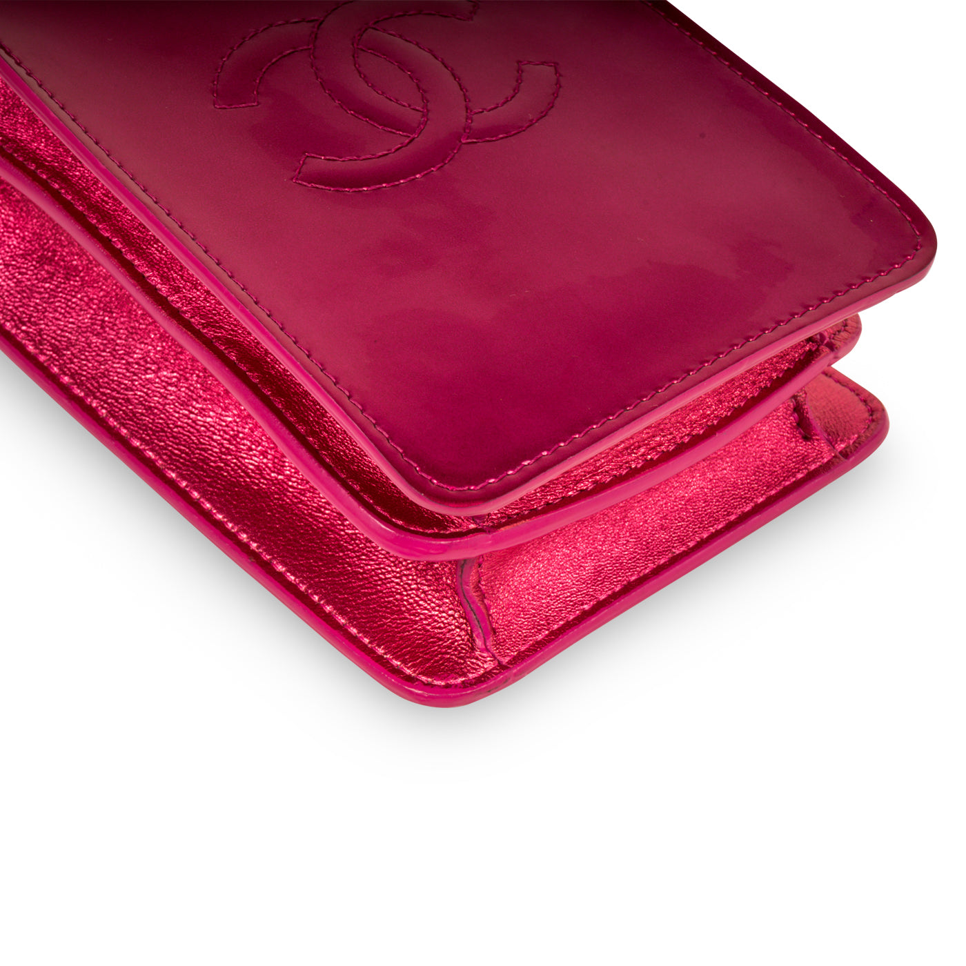 Chanel Metallic Pink Phone Crossbody