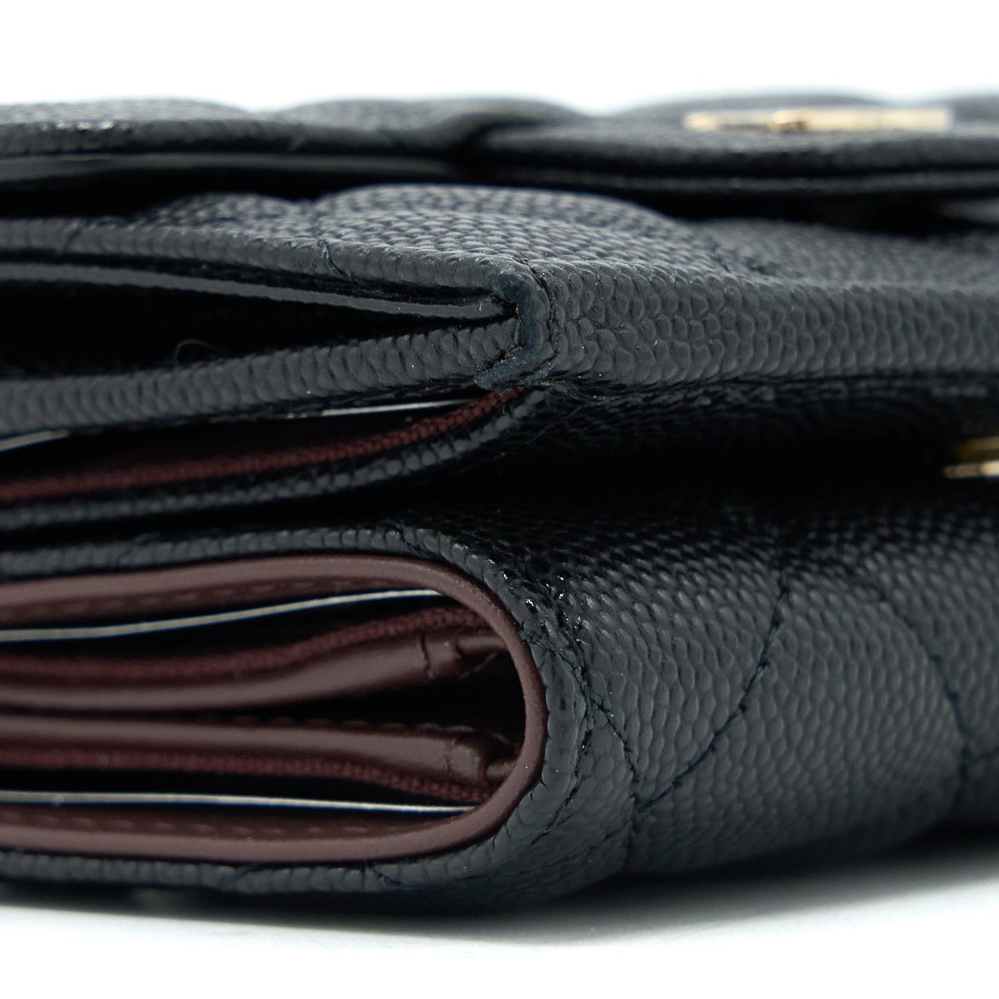 Chanel Small Compact Wallet Caviar Black L (Microchip)