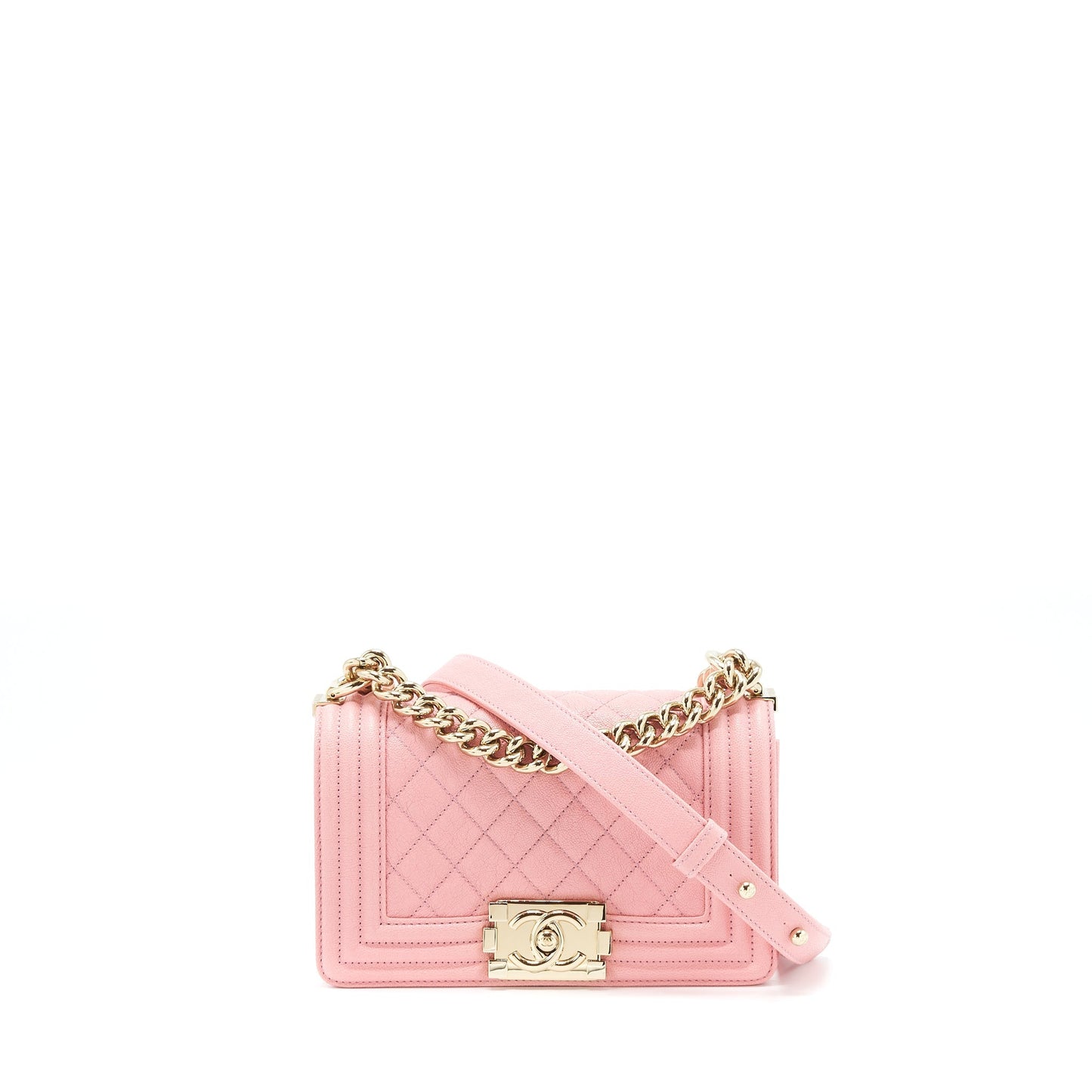 Chanel Small Boy Caviar Light Pink L