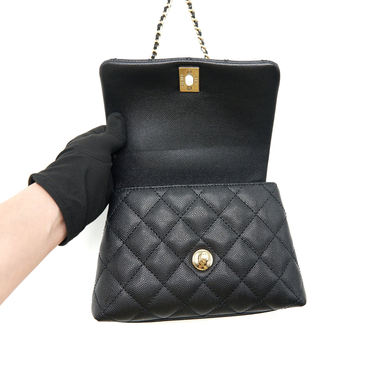 Chanel Coco Handle Extra Mini Caviar Black L