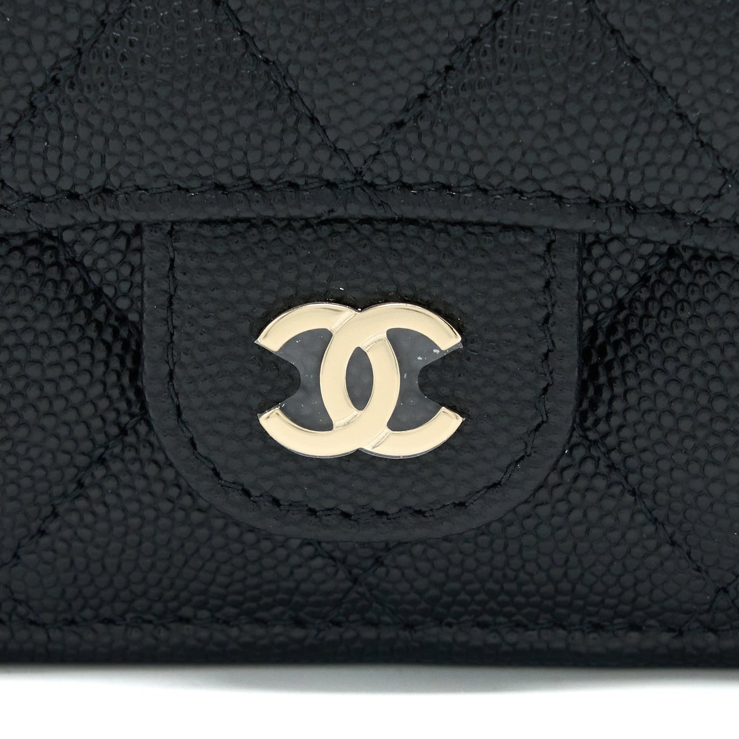 Chanel Small Compact Wallet Caviar Black L (Microchip)