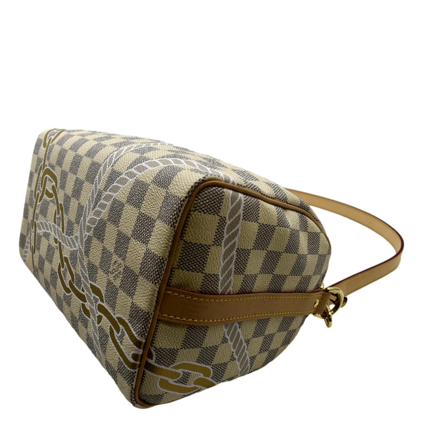LOUIS VUITTON Nautical  25 Bandouliere Damier Azur Shoulder Bag White