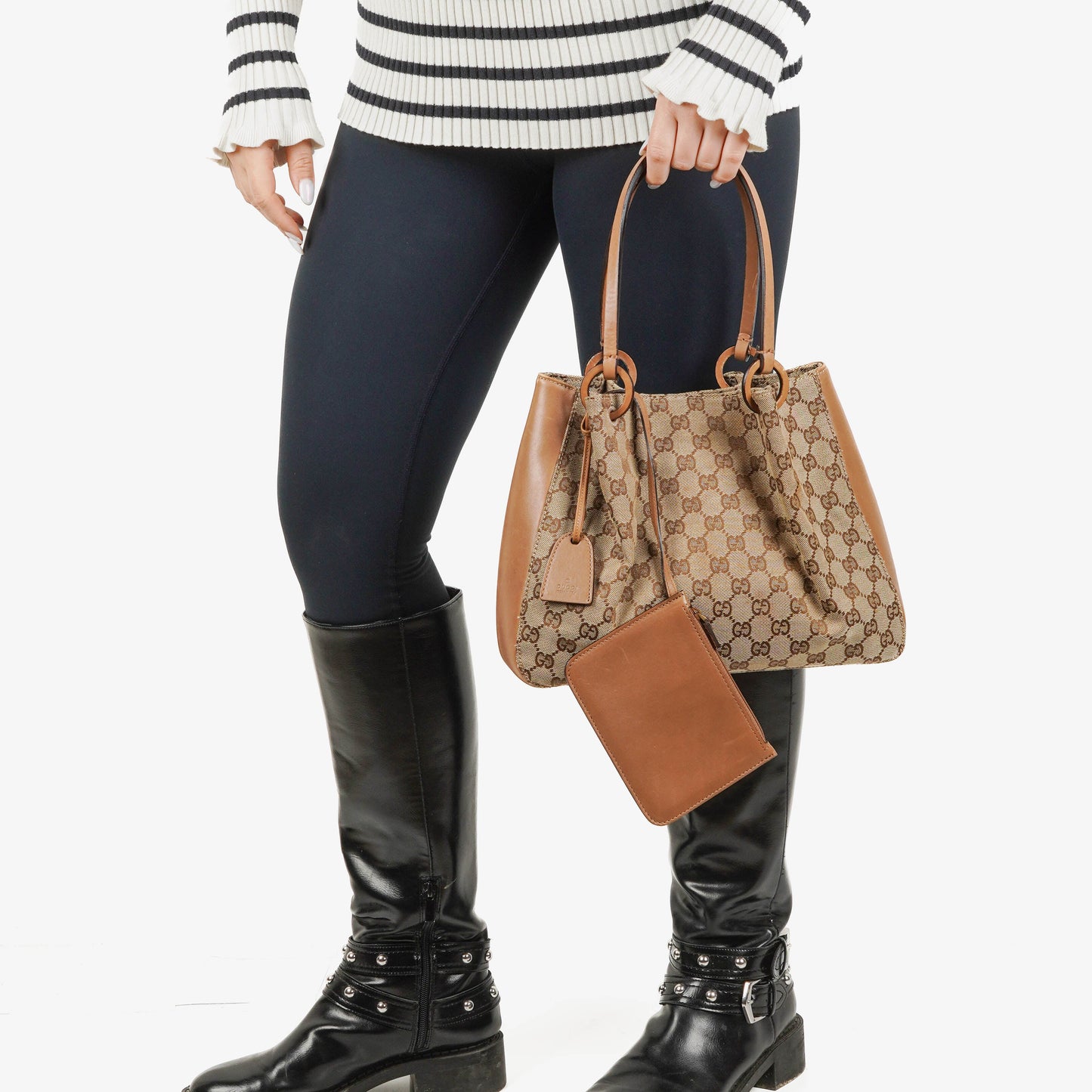 Gucci GG Canvas Beige Tote Bag