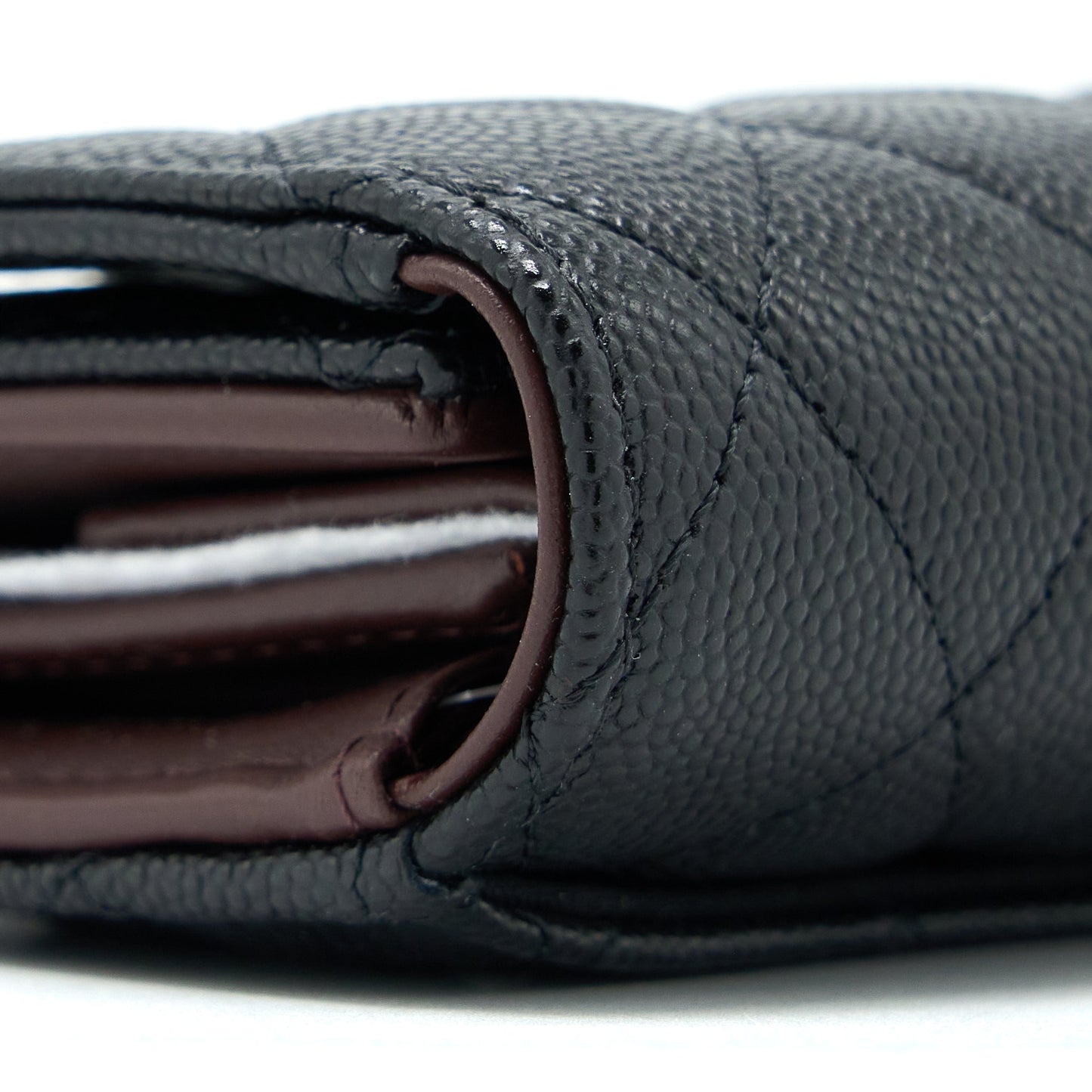 Chanel Classic Flap Compact Wallet Caviar Black L