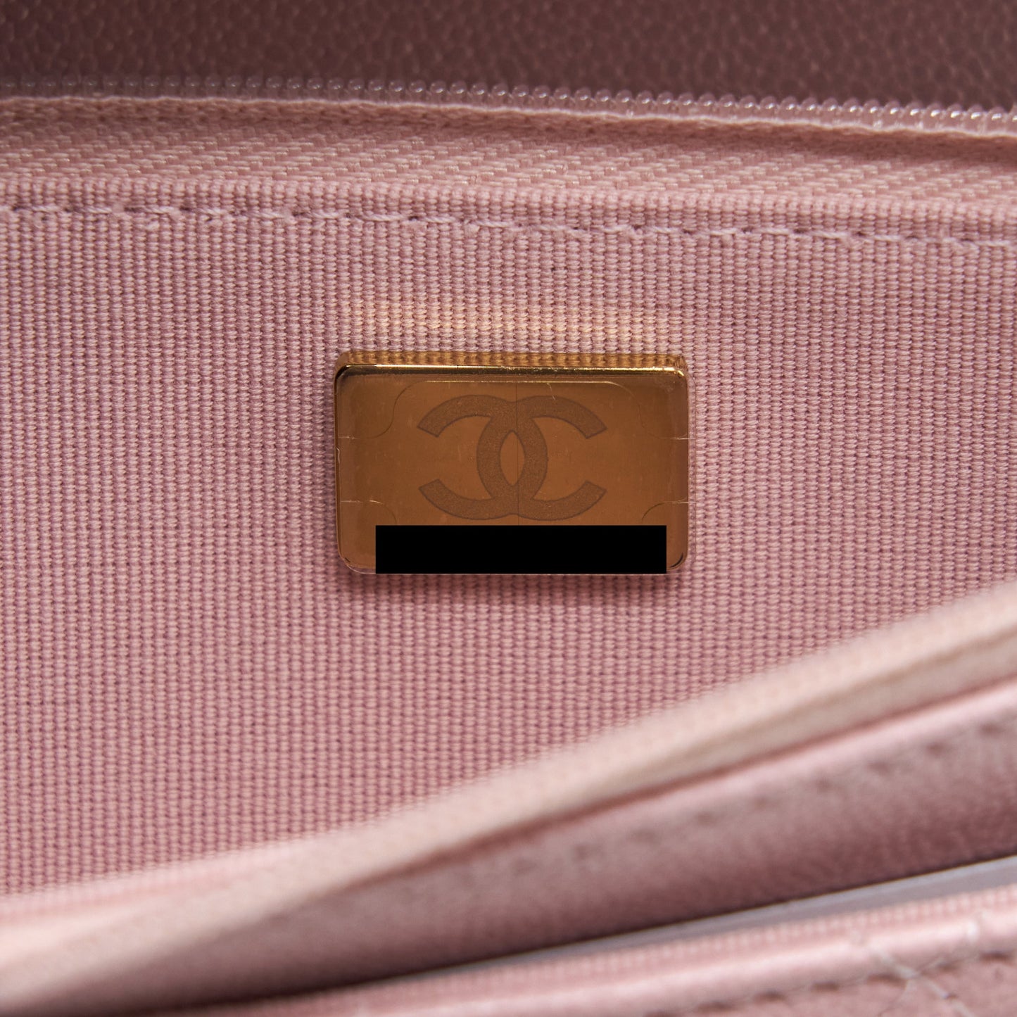 Chanel 22B Wallet On Chain With Detail CC Logo Caviar Light Pink NJ523 L(Microchip)