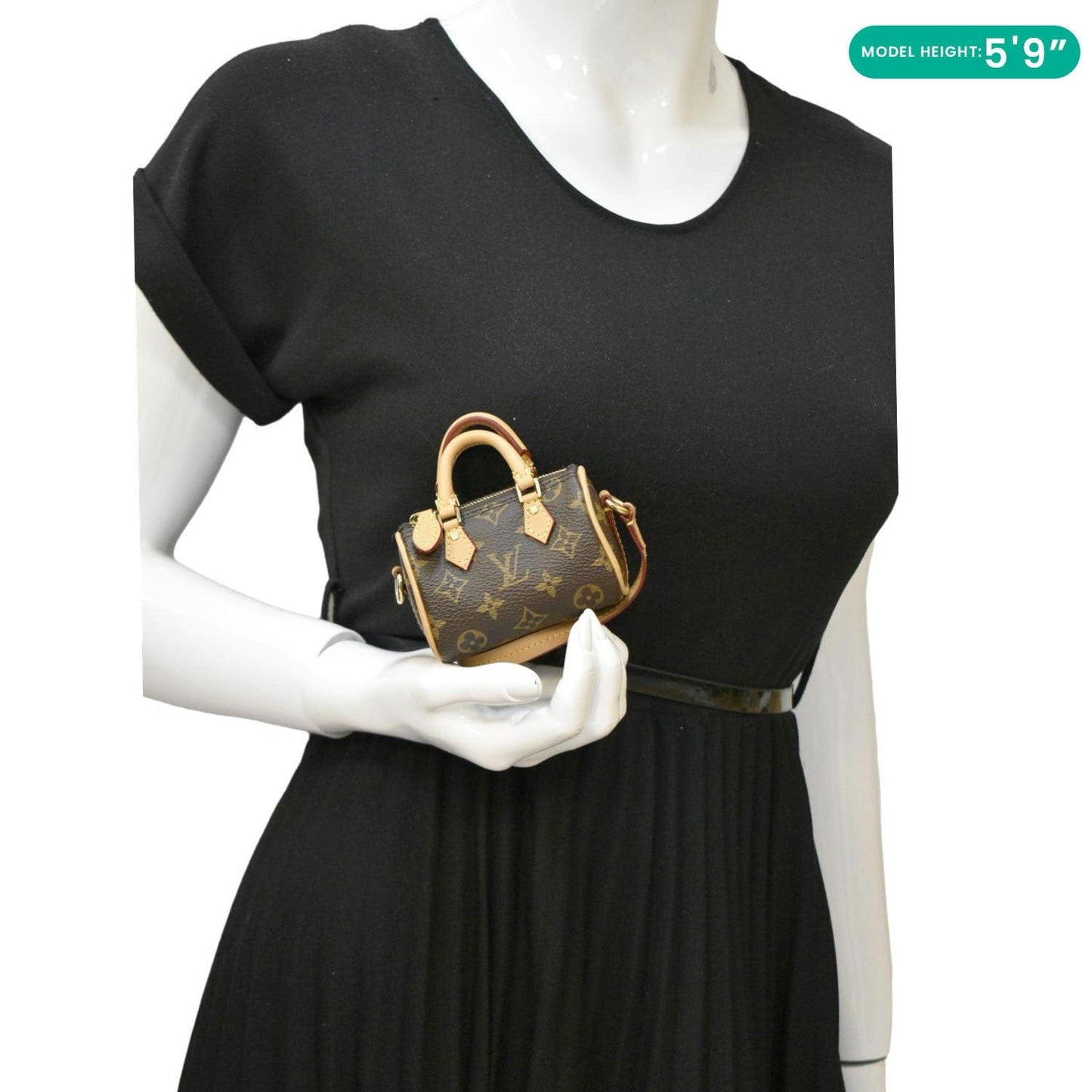LOUIS VUITTON  Monogram Canvas Bag Charm Brown