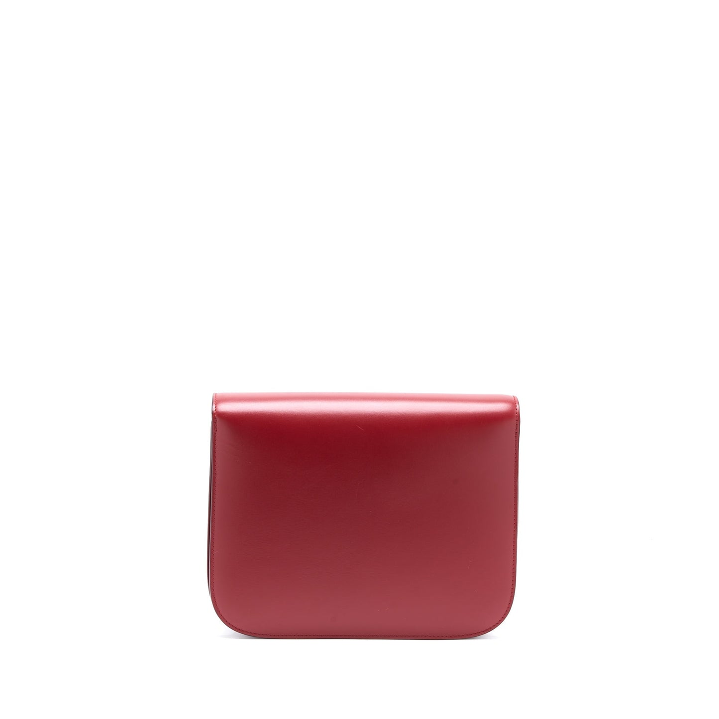 Celine Medium Classic Box Purse Calfskin Red