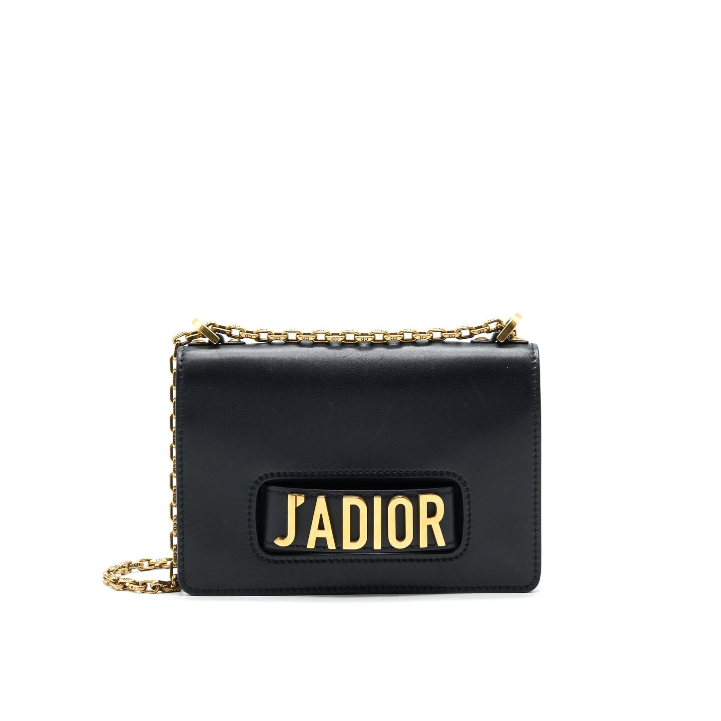 Dior J'adior Medium Flap Purse with Chain Black