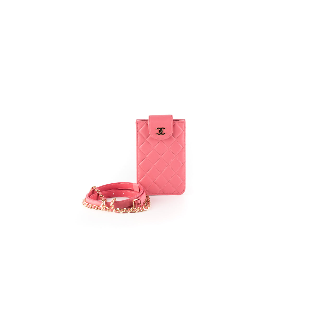 Chanel Lambskin Pink Phone holder