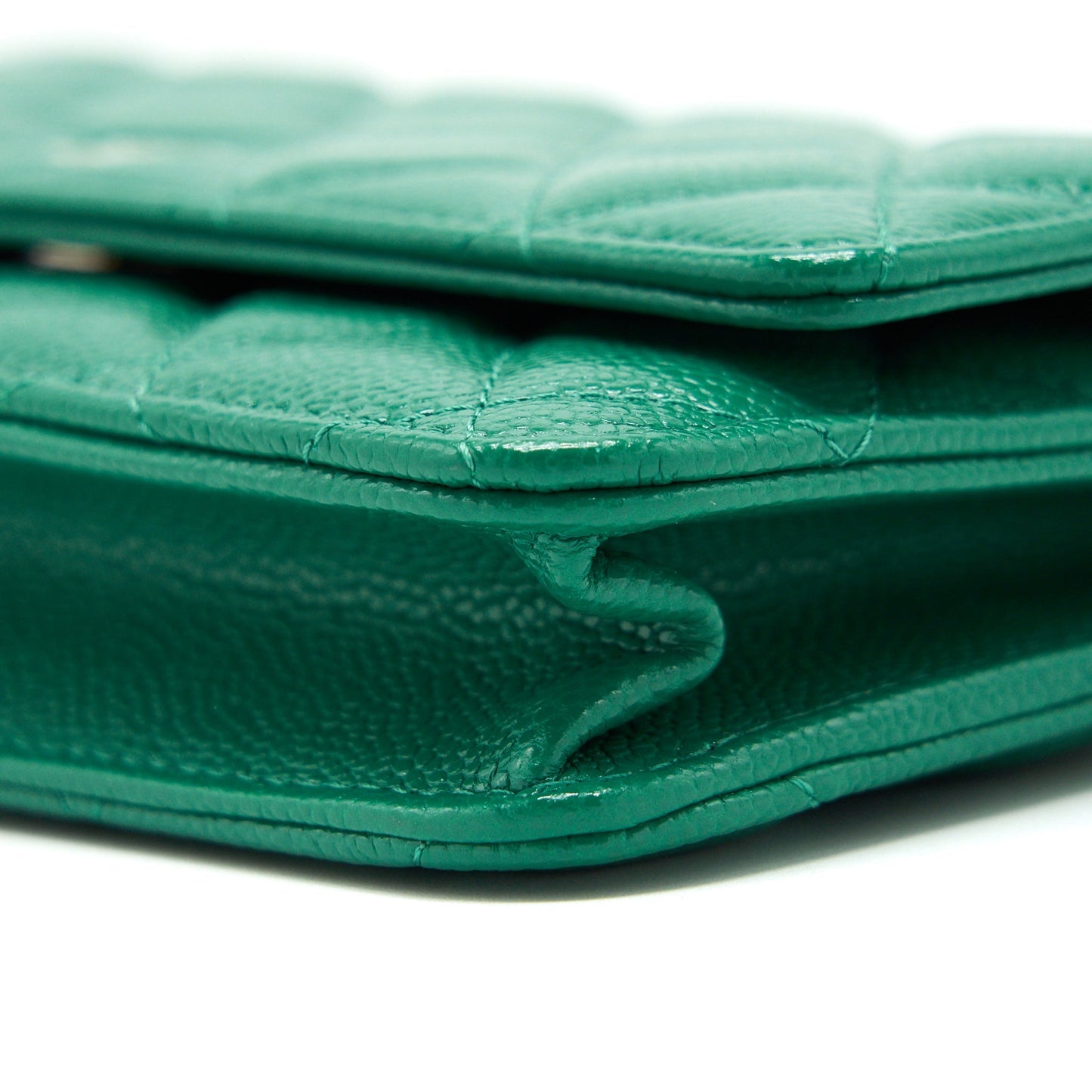 Chanel Classic Wallet On Chain Caviar Green