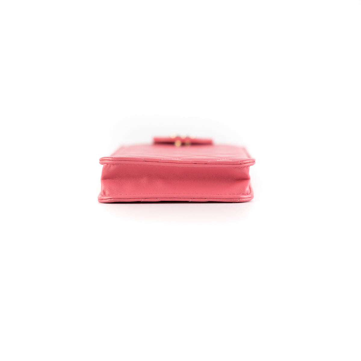 Chanel Lambskin Pink Phone holder