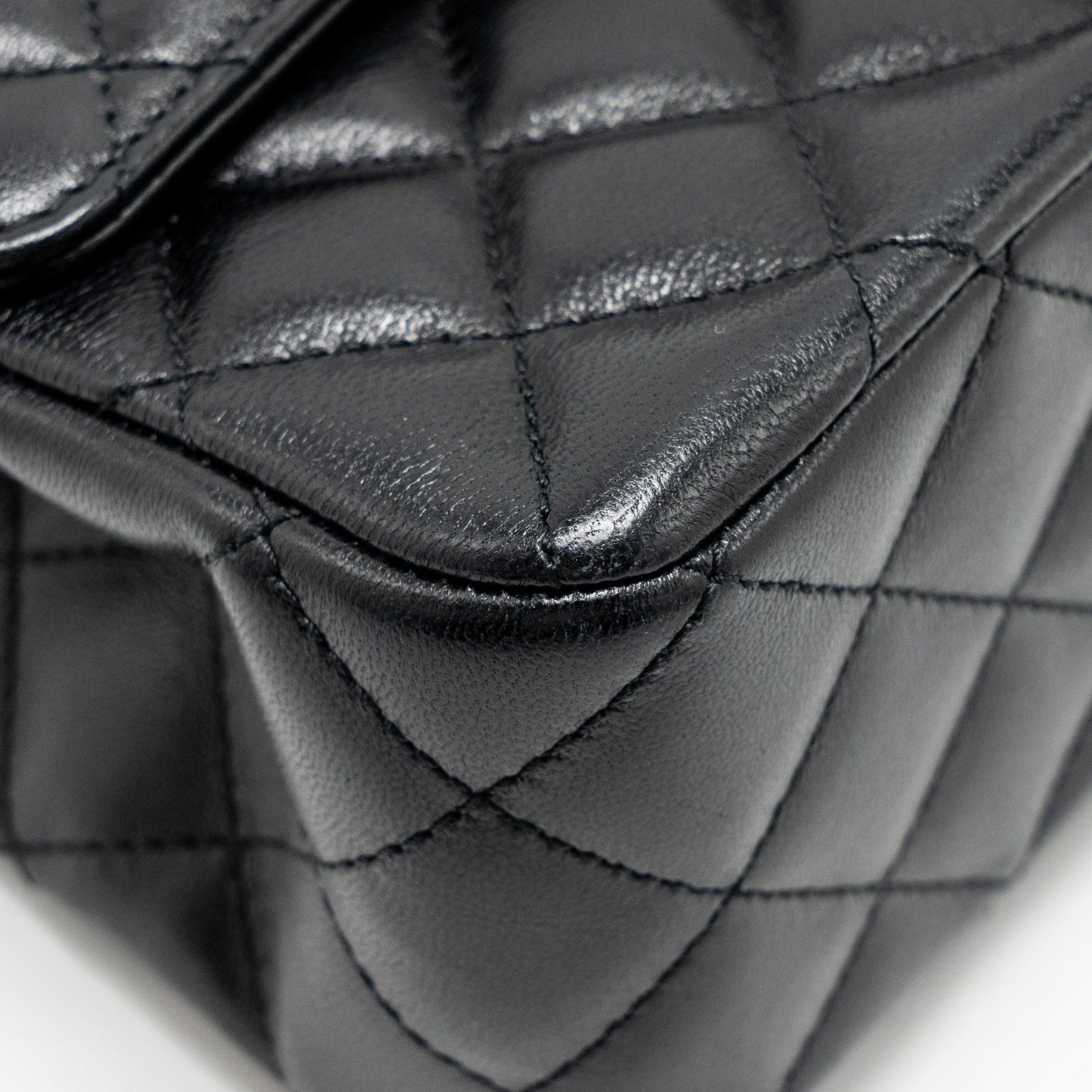 Chanel 23a Crystal Top Handle Flap Bag Shiny Lambskin Black L(microchip)