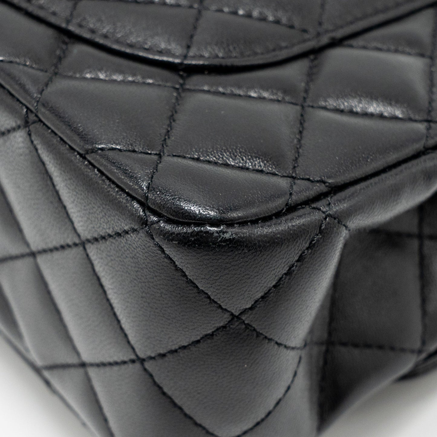 Chanel 23a Crystal Top Handle Flap Bag Shiny Lambskin Black L(microchip)
