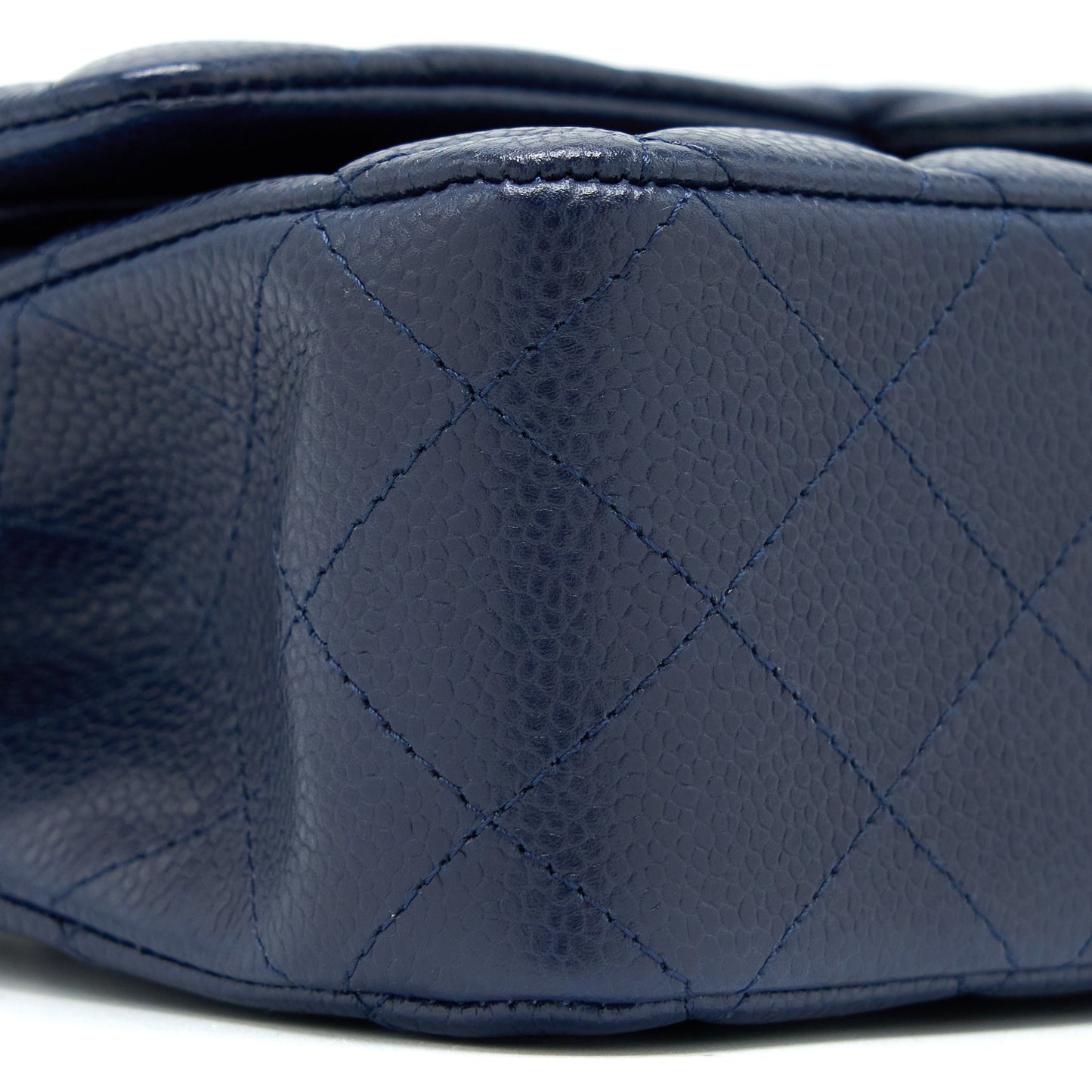 Chanel Medium Classic Double Flap Bag Caviar Navy Blue