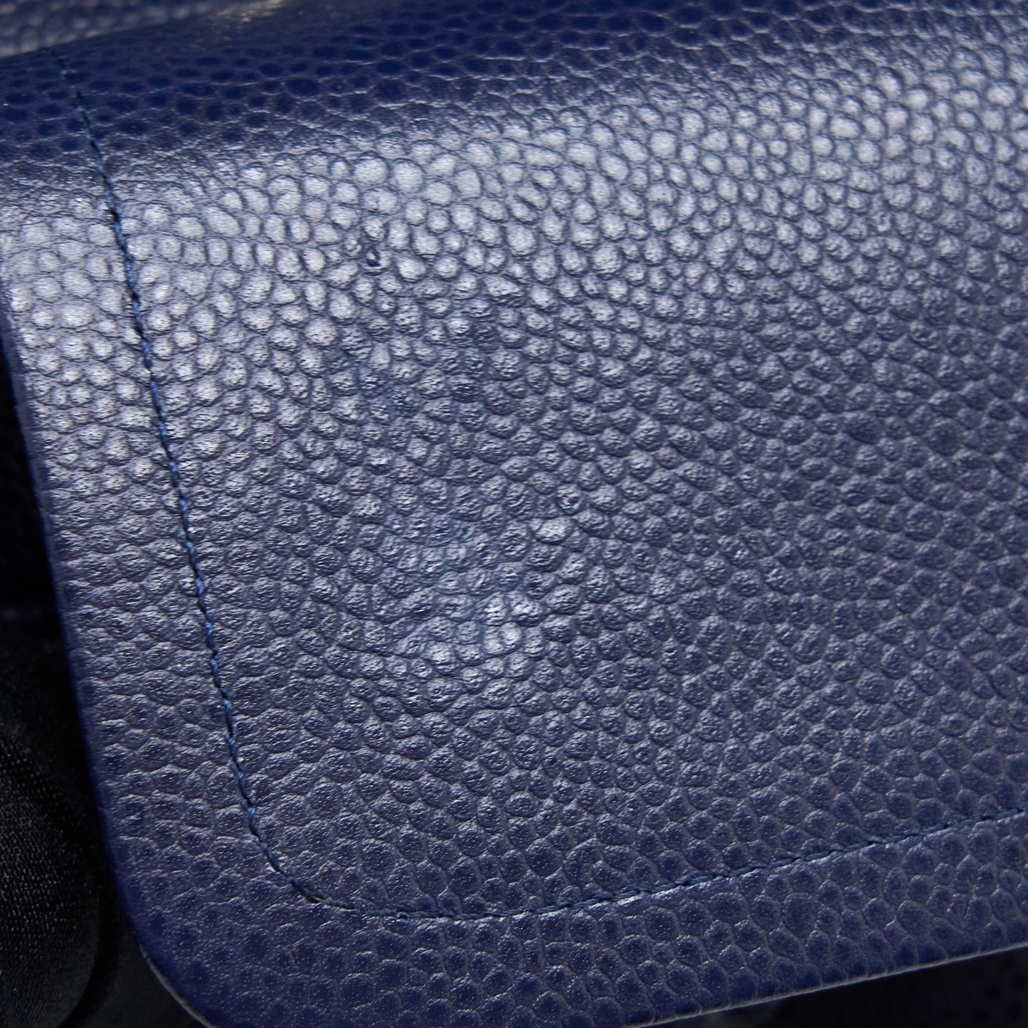 Chanel Medium Classic Double Flap Bag Caviar Navy Blue