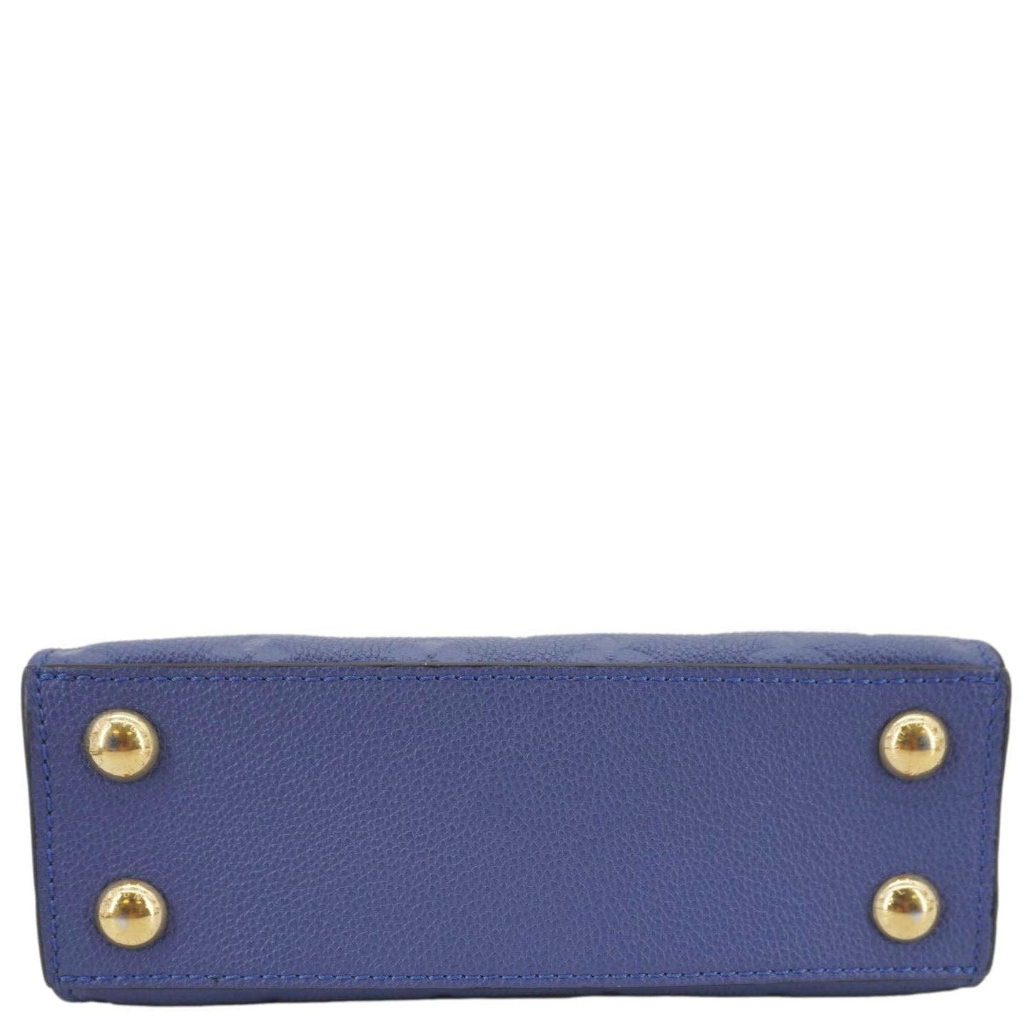 LOUIS VUITTON Pont Neuf Monogram Empreinte Leather Shoulder Bag Blue