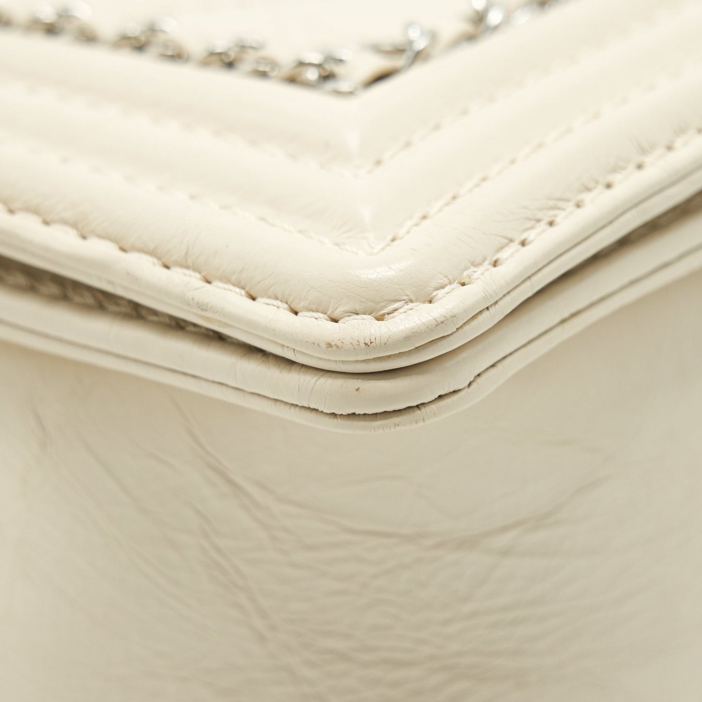 Chanel Medium Boy Bag Chevron Limited Calfskin Ivory