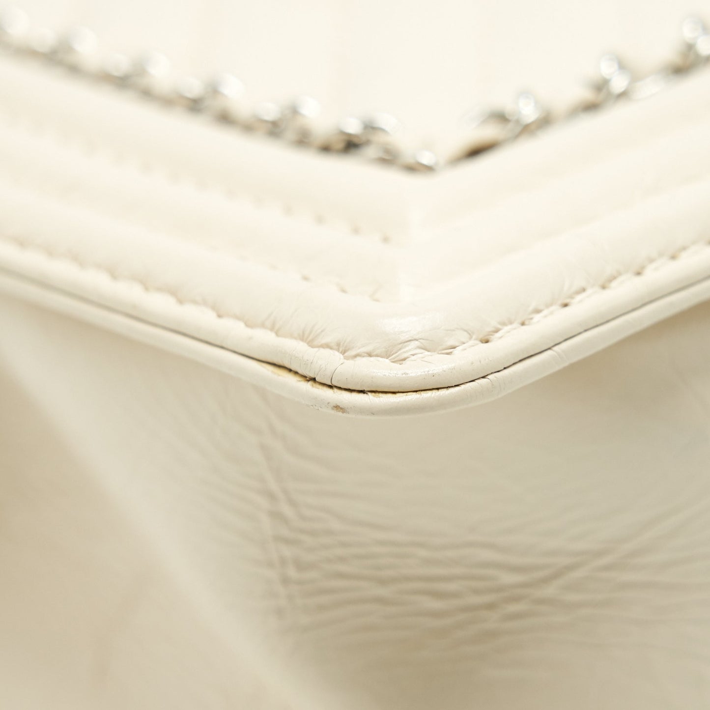 Chanel Medium Boy Bag Chevron Limited Calfskin Ivory