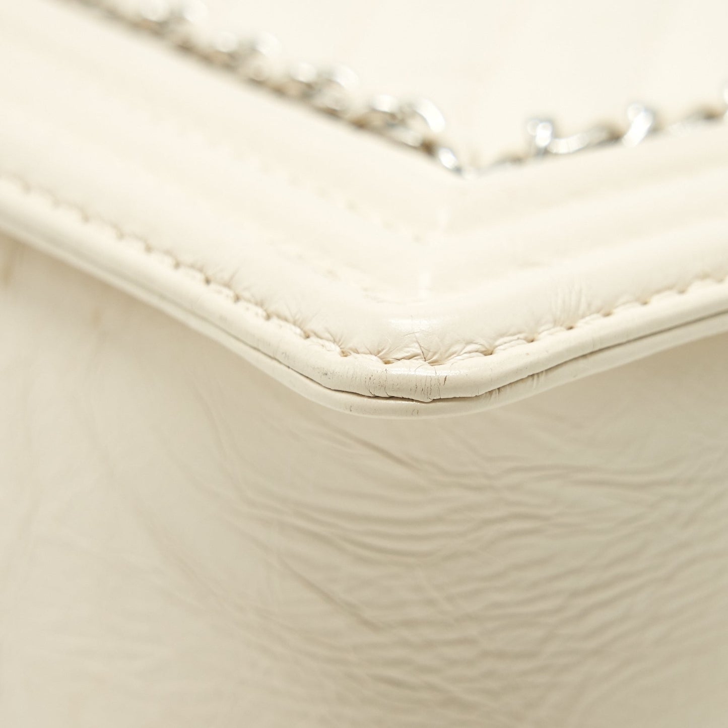 Chanel Medium Boy Bag Chevron Limited Calfskin Ivory