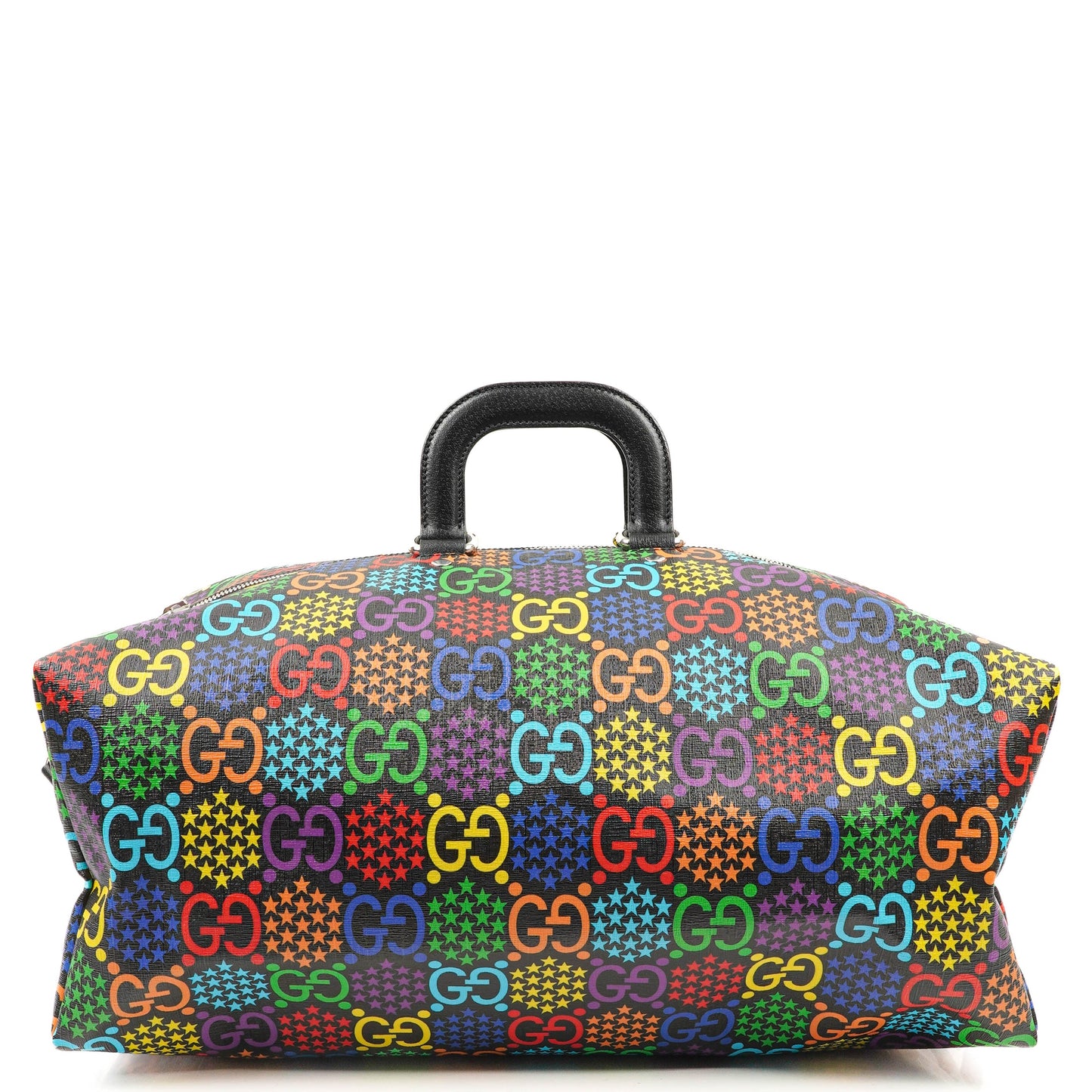 Gucci Psychedelic Black Multicolor GG Supreme Monogram Duffle Backpack