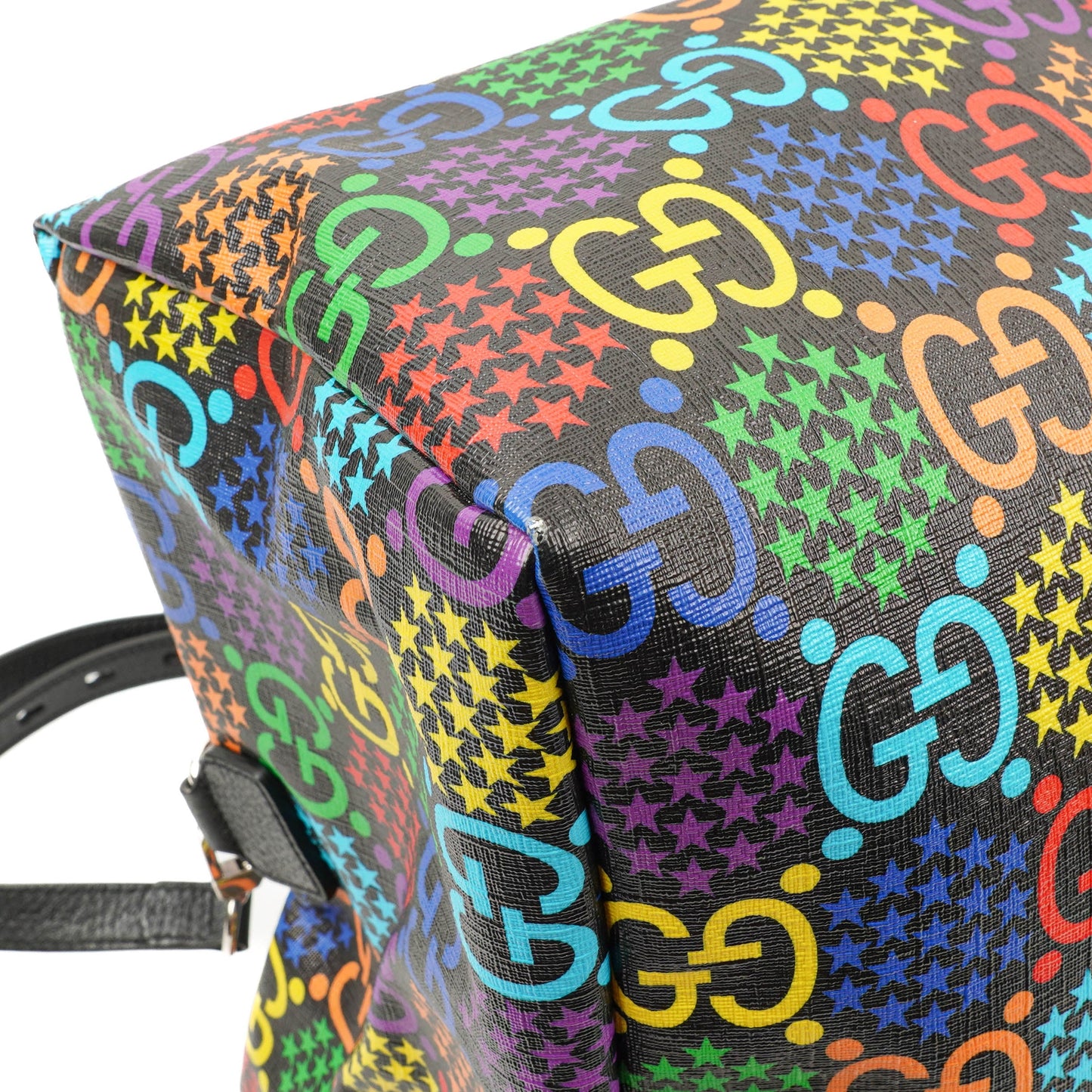 Gucci Psychedelic Black Multicolor GG Supreme Monogram Duffle Backpack