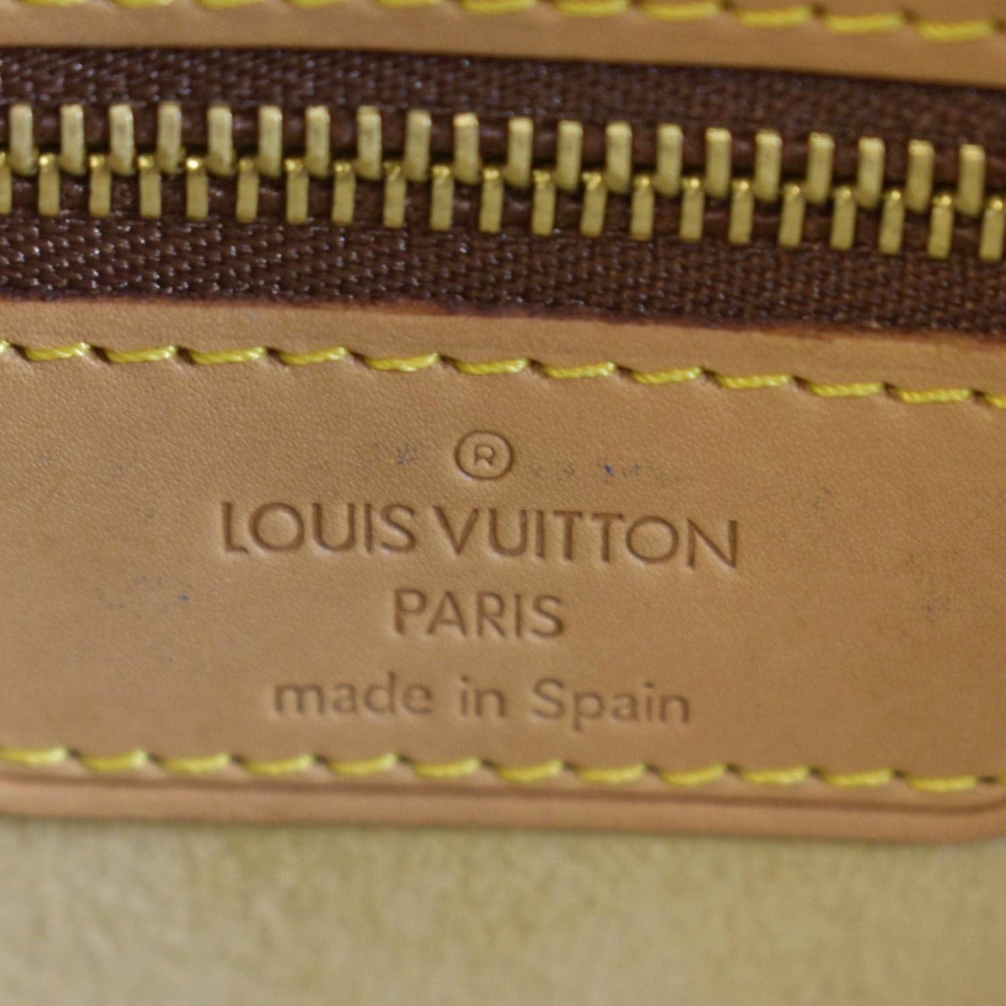 LOUIS VUITTON Luco Monogram Canvas Tote Bag Brown