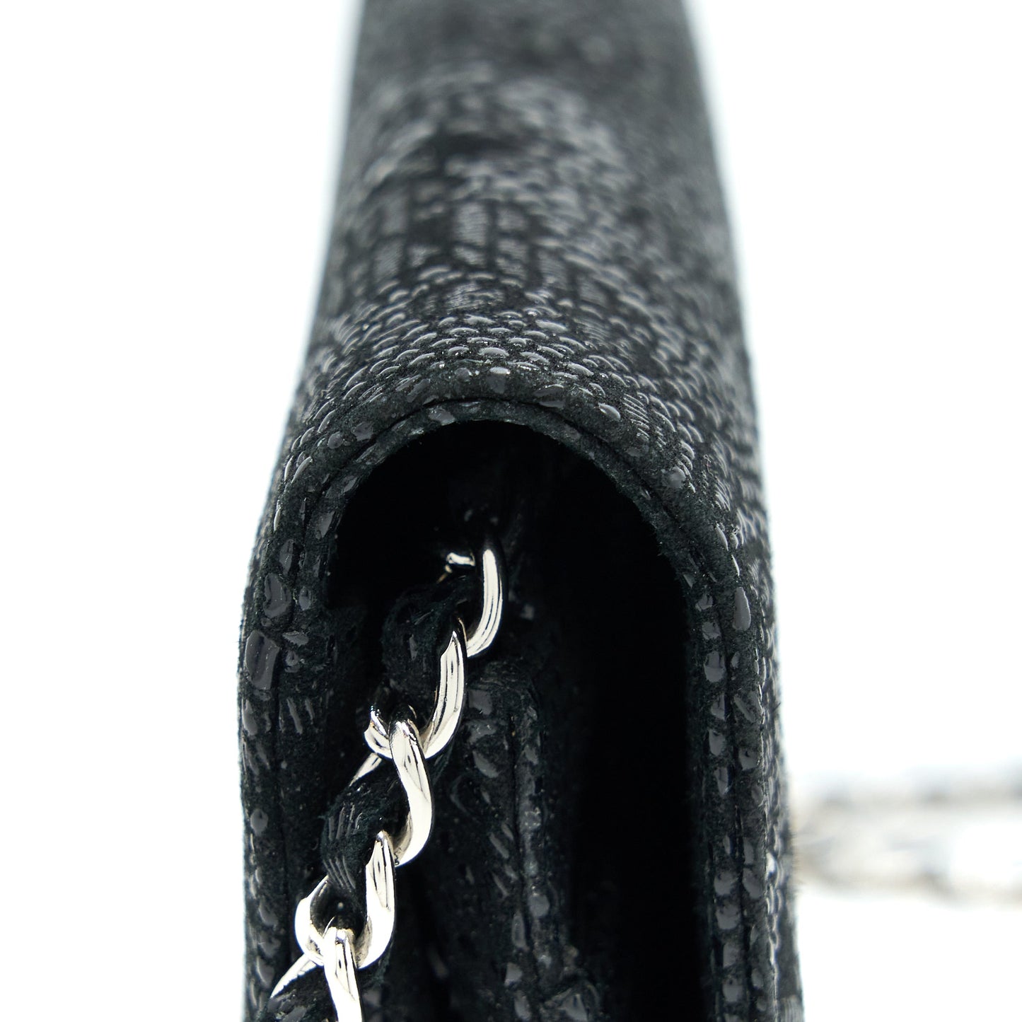 Chanel Seasonal Wallet On Chain Fabric Black