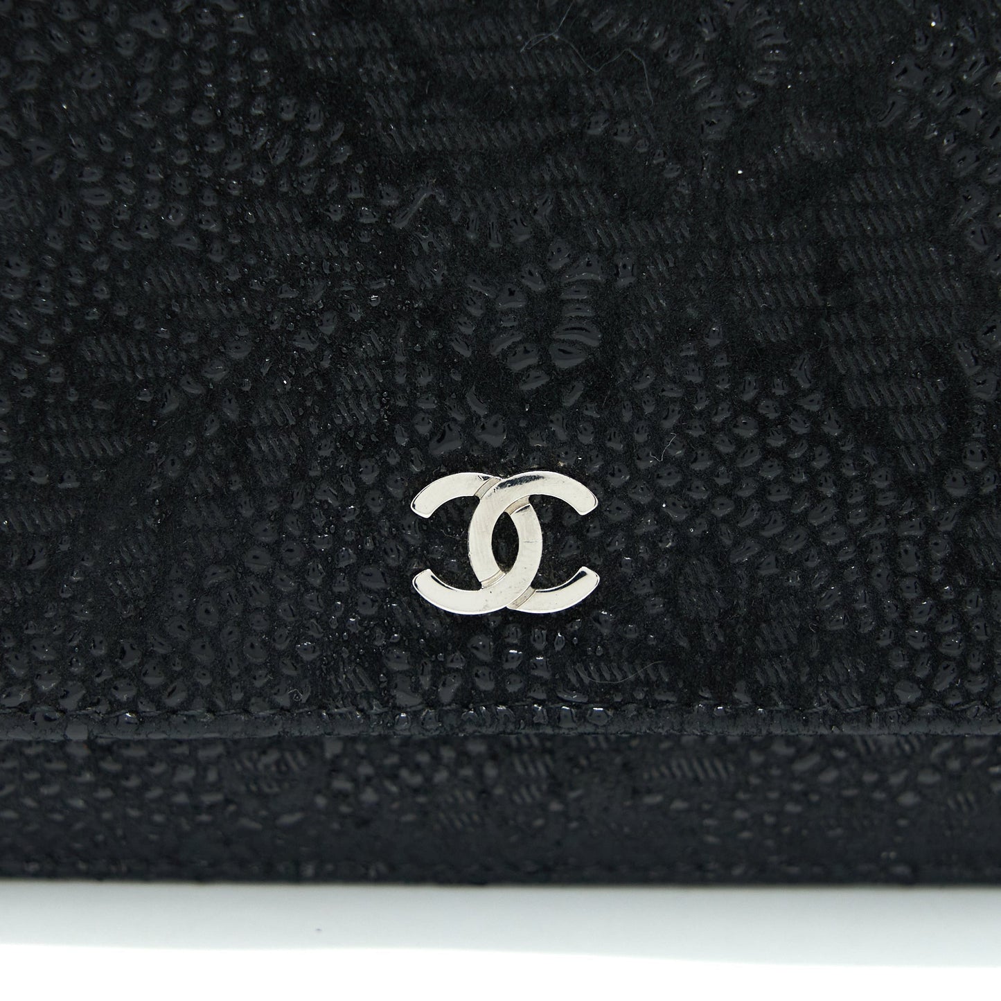 Chanel Seasonal Wallet On Chain Fabric Black