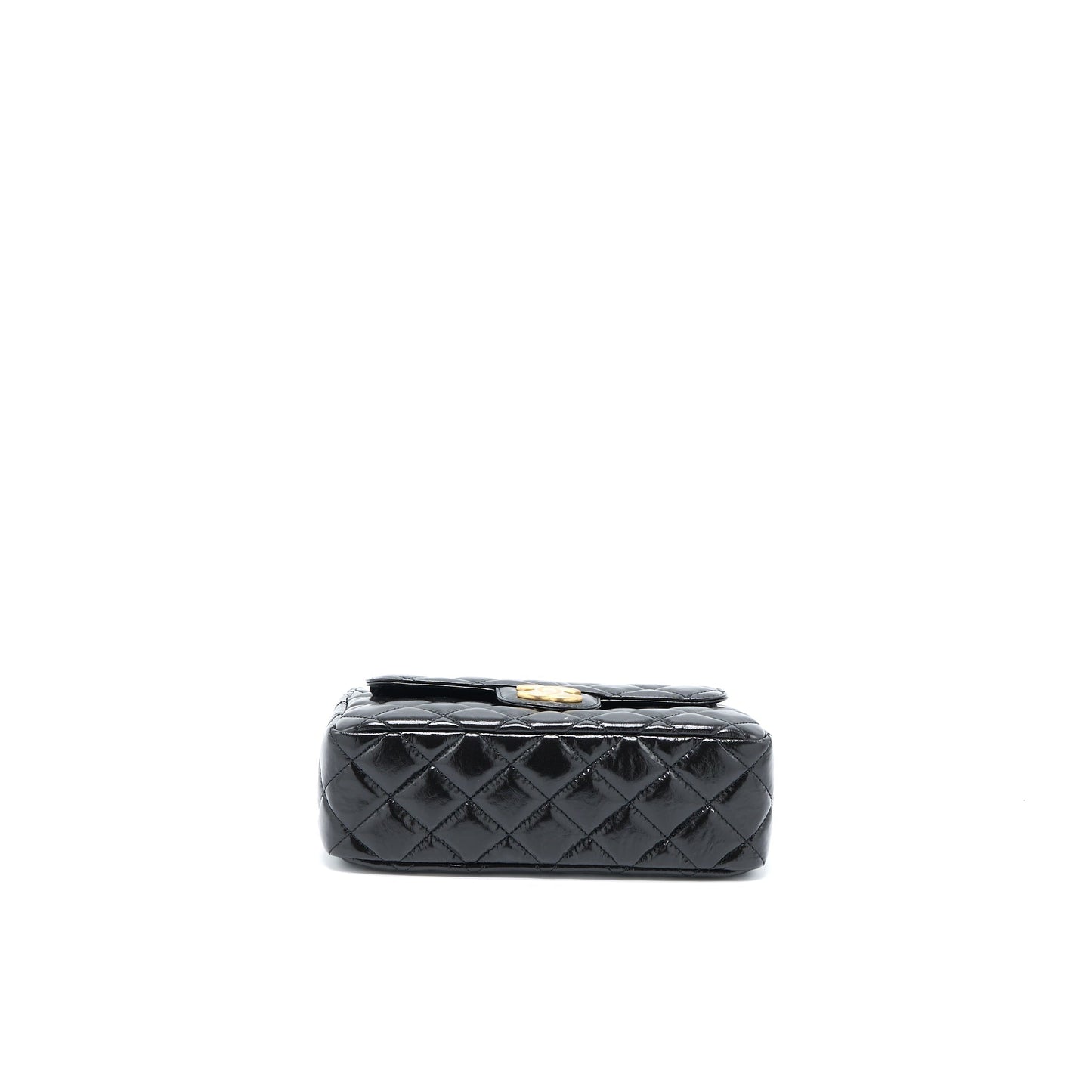 Chanel 23C Hobo Bag Shiny Calfskin Black Brushed  (Microchip)