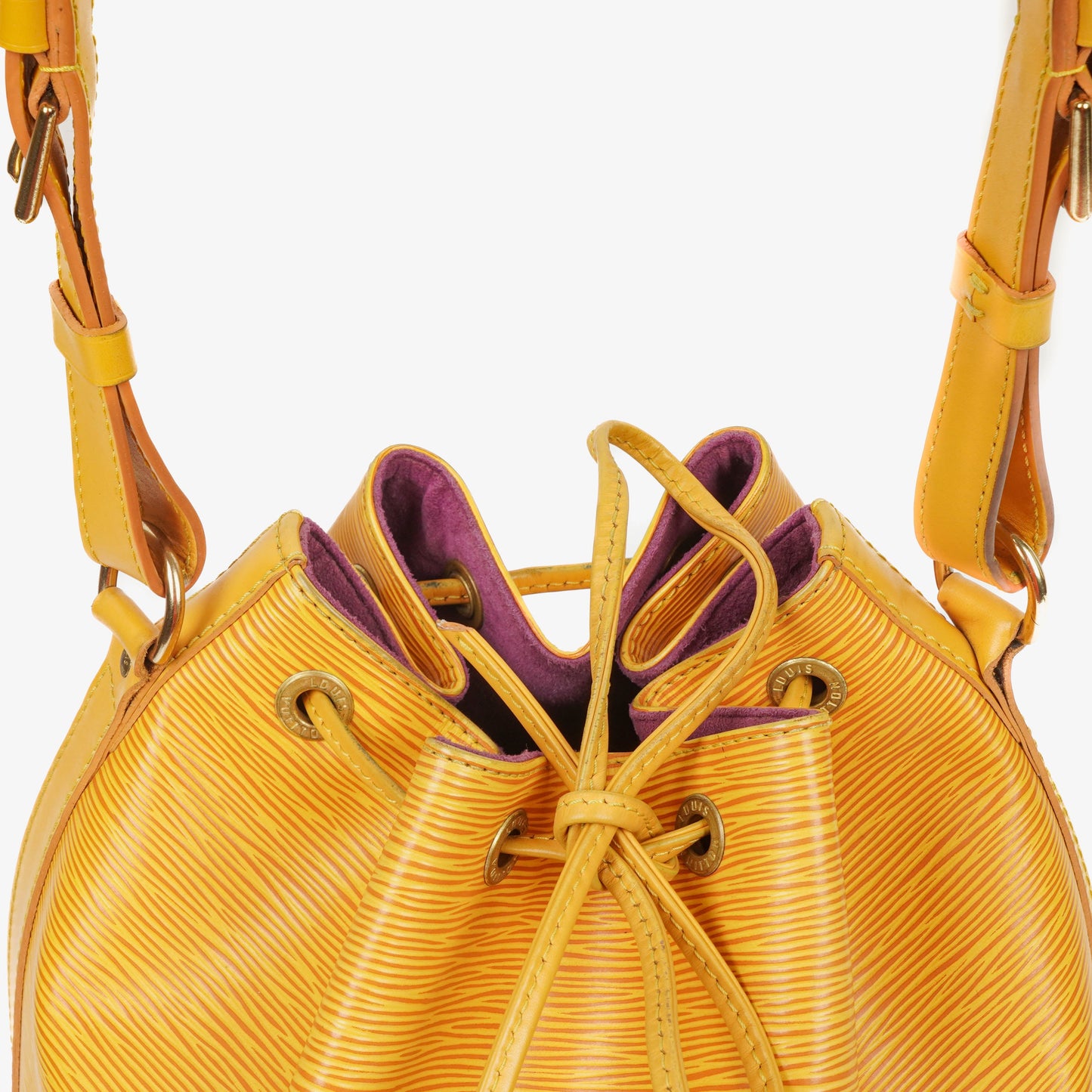 Louis Vuitton Petit Noe Yellow EPI Leather Shoulder Bag