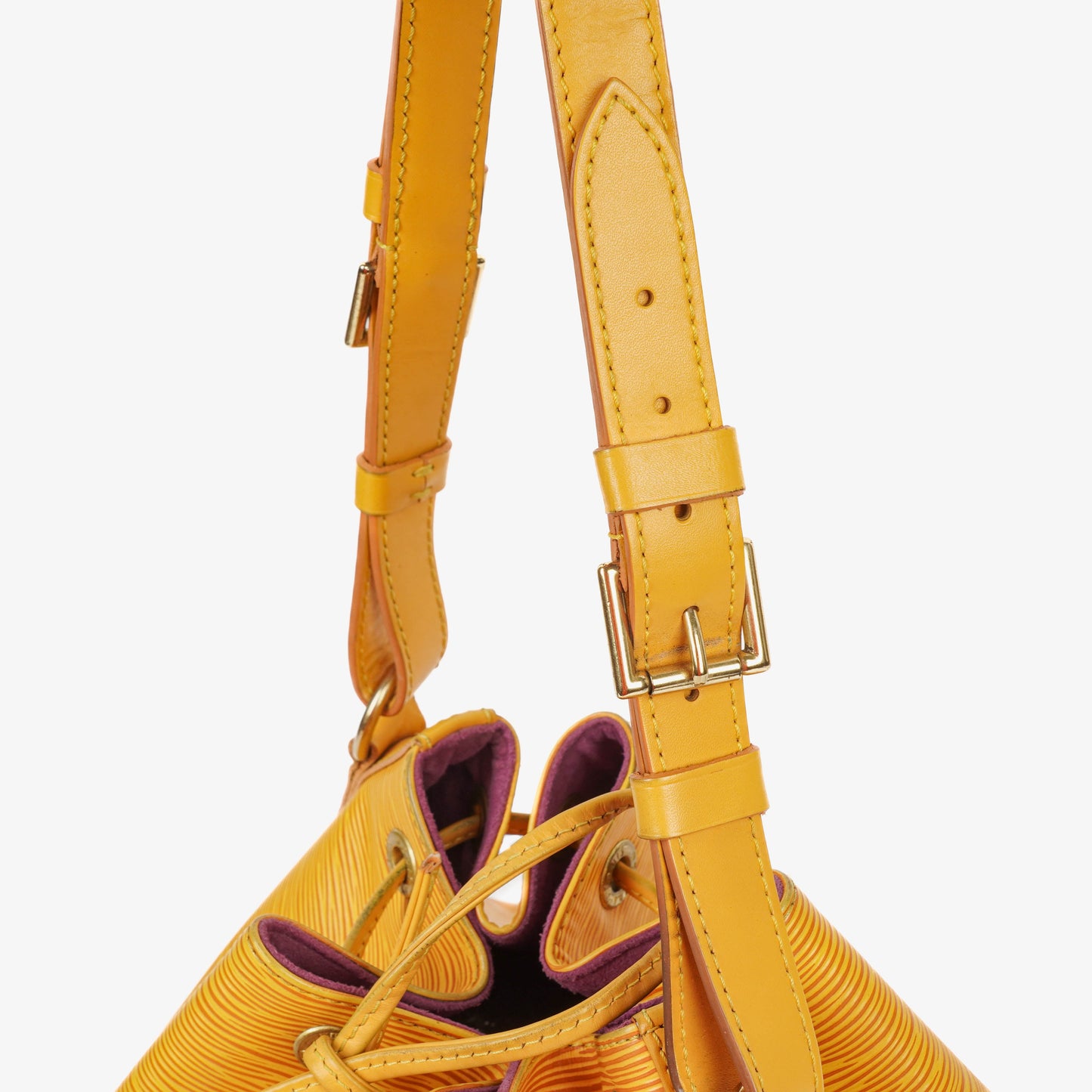 Louis Vuitton Petit Noe Yellow EPI Leather Shoulder Bag