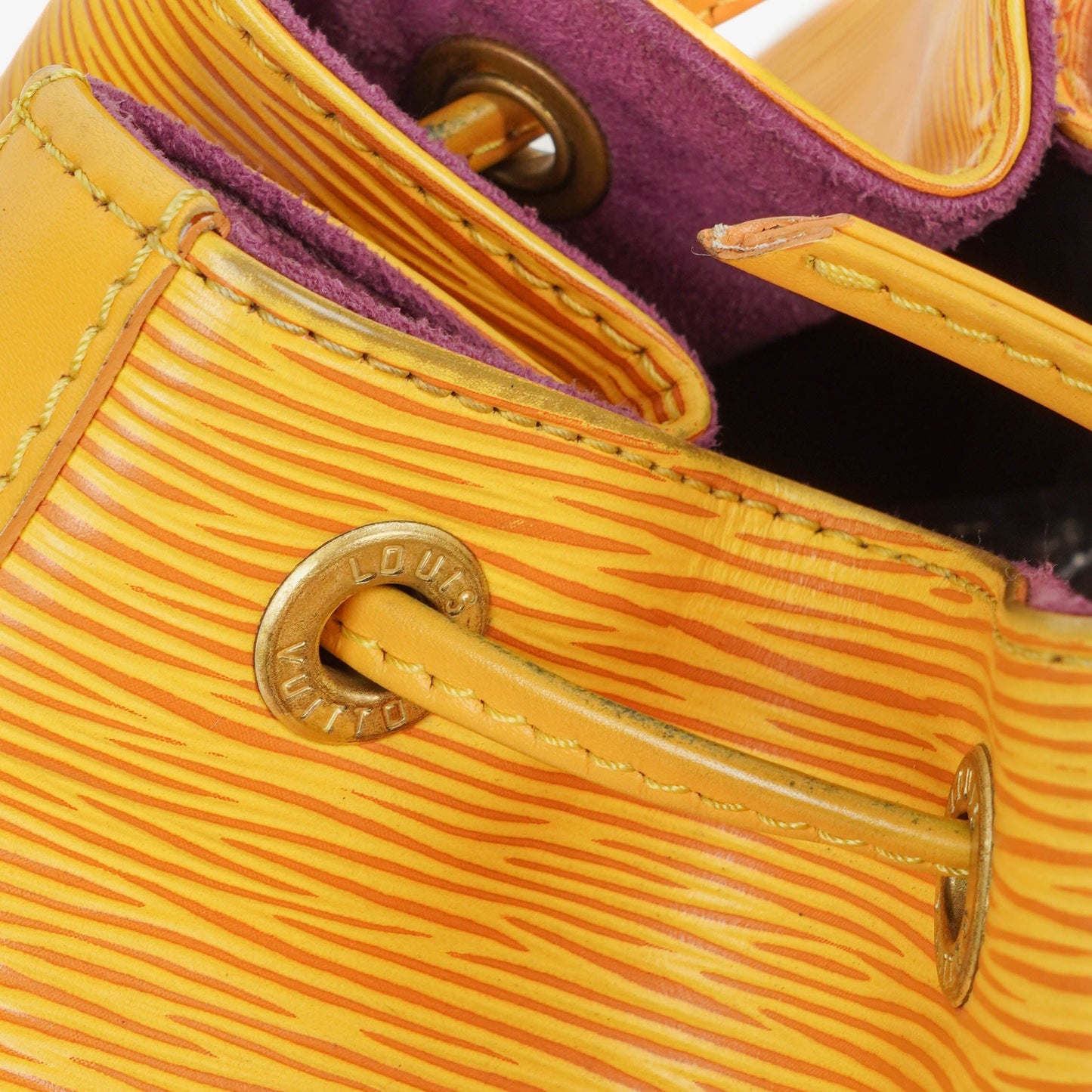 Louis Vuitton Petit Noe Yellow EPI Leather Shoulder Bag