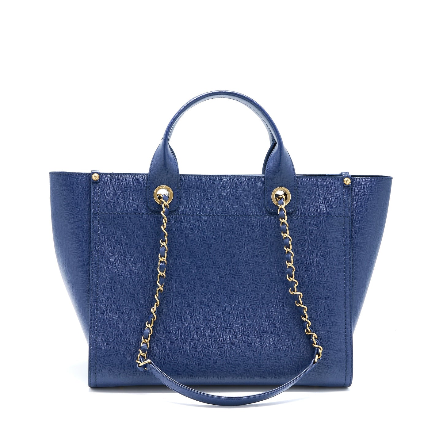 Chanel Deauville Tote Bag Grained Calfskin Navy