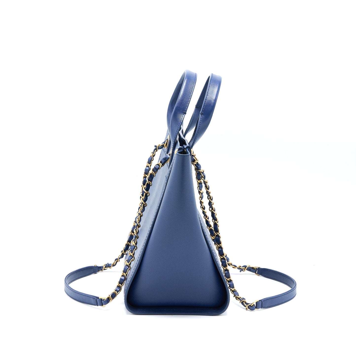 Chanel Deauville Tote Bag Grained Calfskin Navy