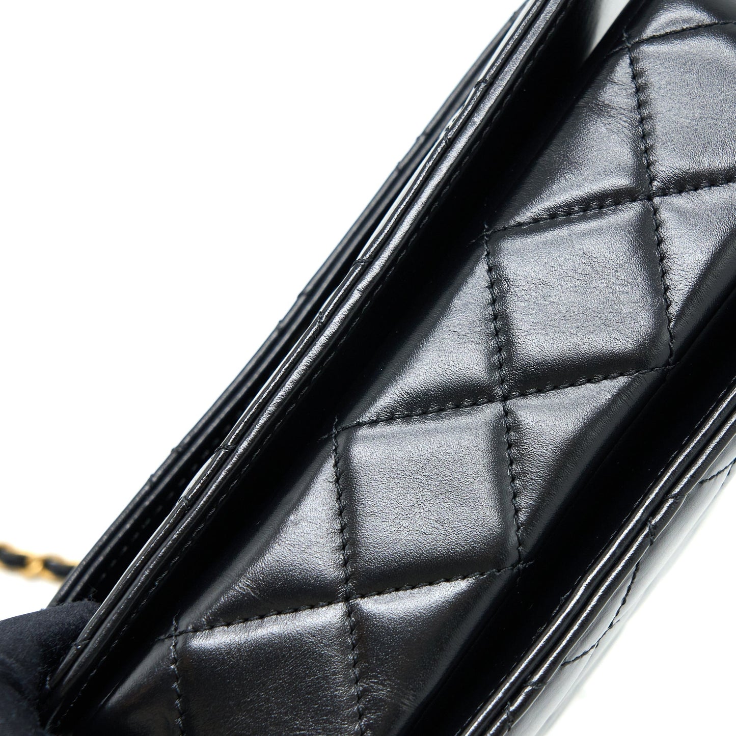 Chanel 23p Flap Bag with Top Handle Shiny Calfskin Black  (Microchip)