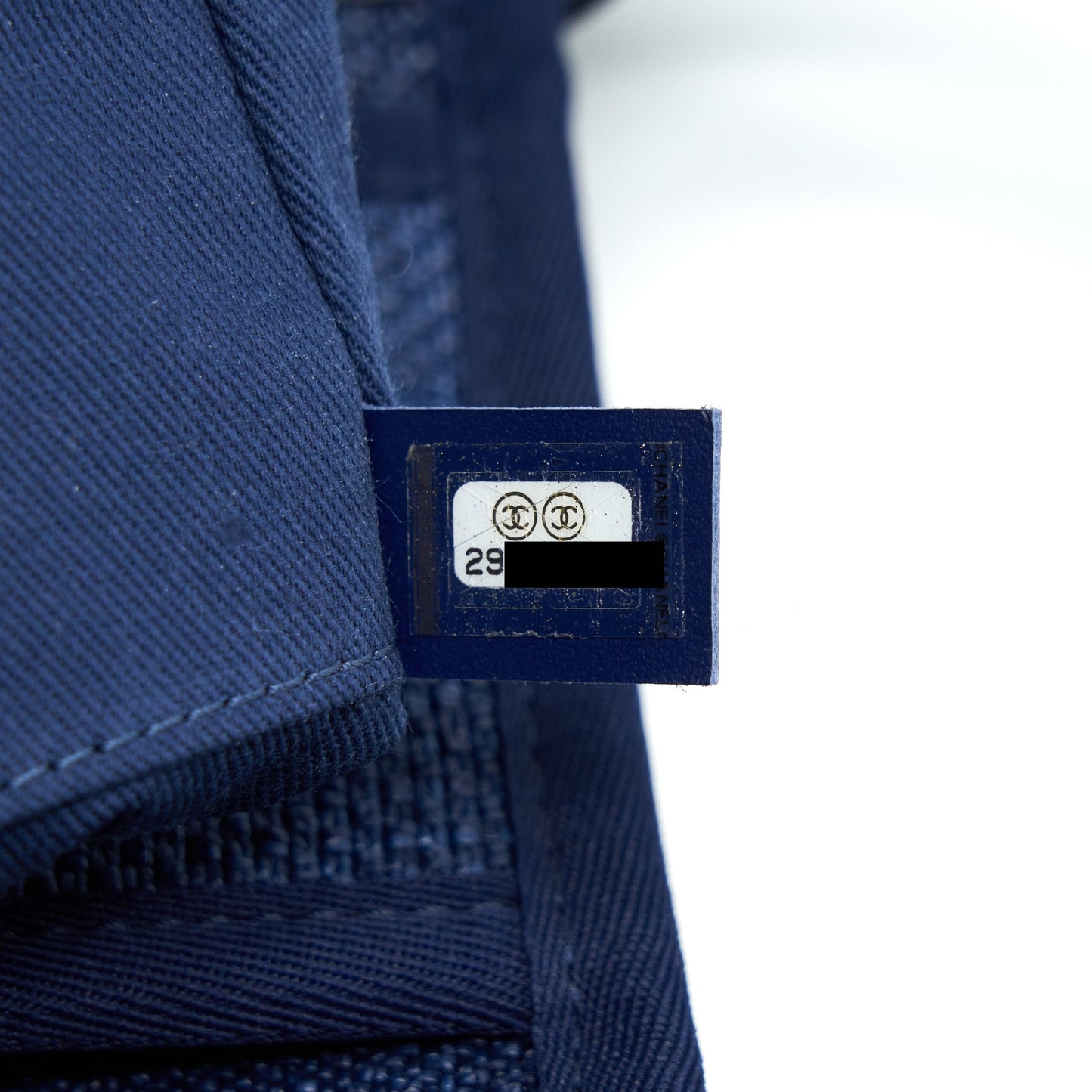 Chanel Deauville Tote Bag Canvas Dark Blue