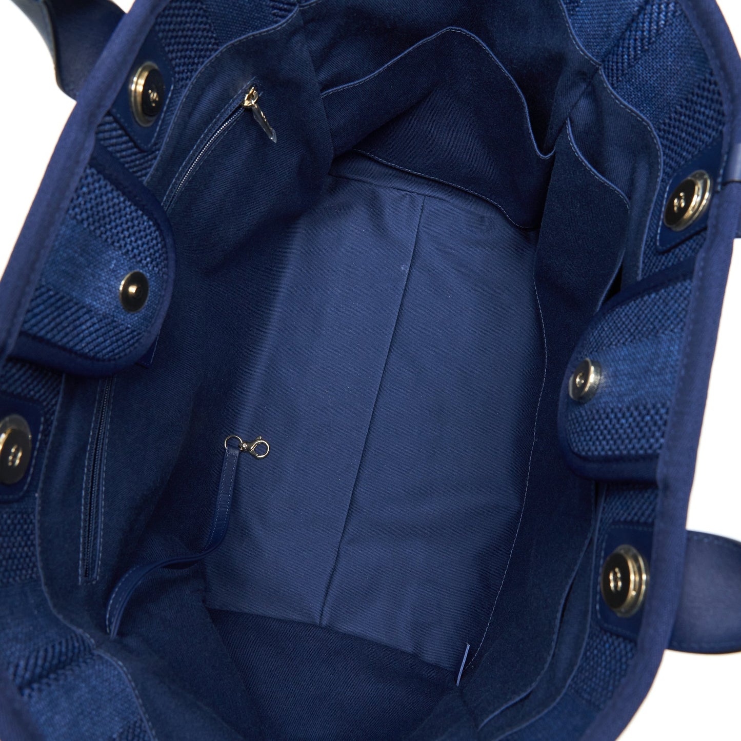 Chanel Deauville Tote Bag Canvas Dark Blue