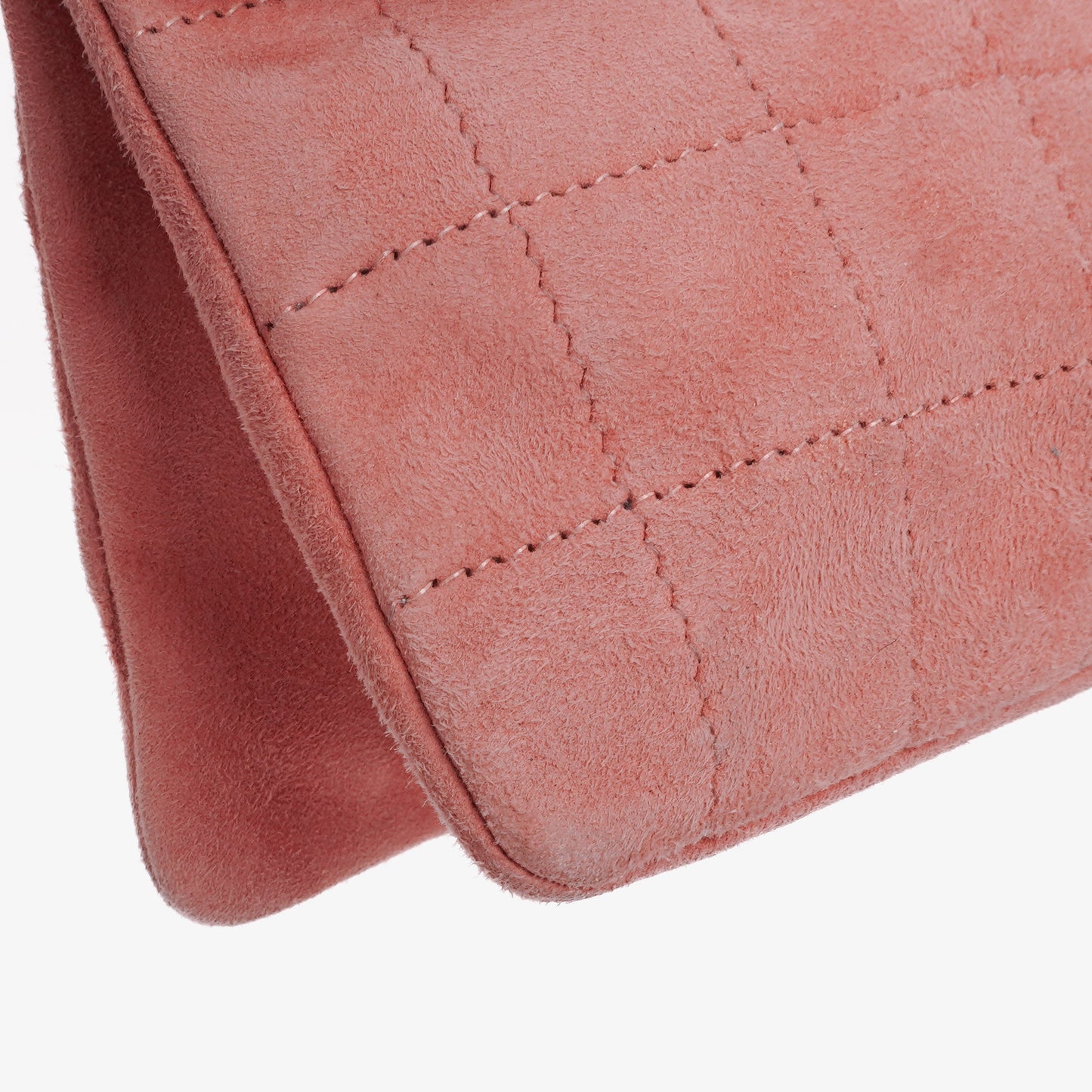 Chanel Pink Suede Chocolate Bar Mademoiselle Flap Bag