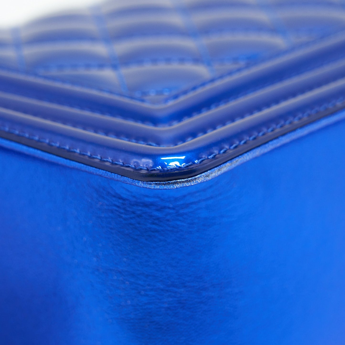 Chanel Medium Le-Boy Patent Electric Blue