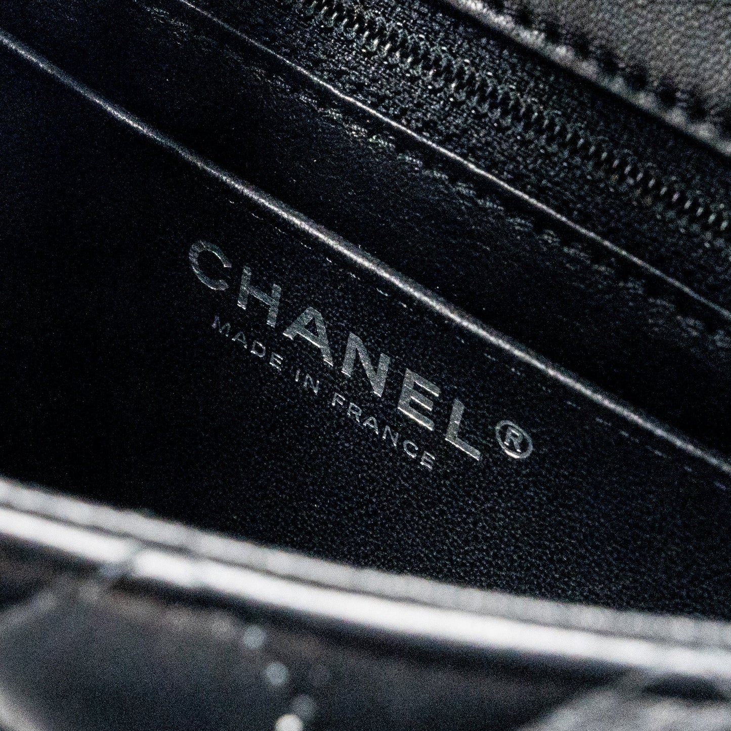 Chanel mini square Flap bag lambskin black