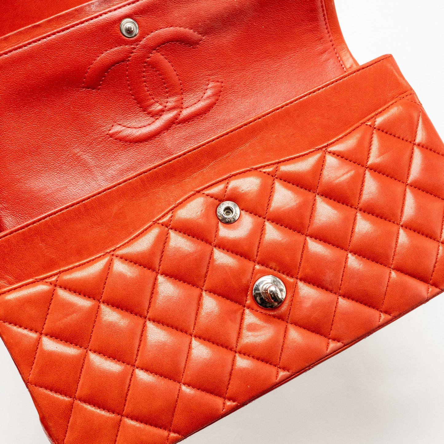 Chanel Medium Classic double flap bag lambskin red