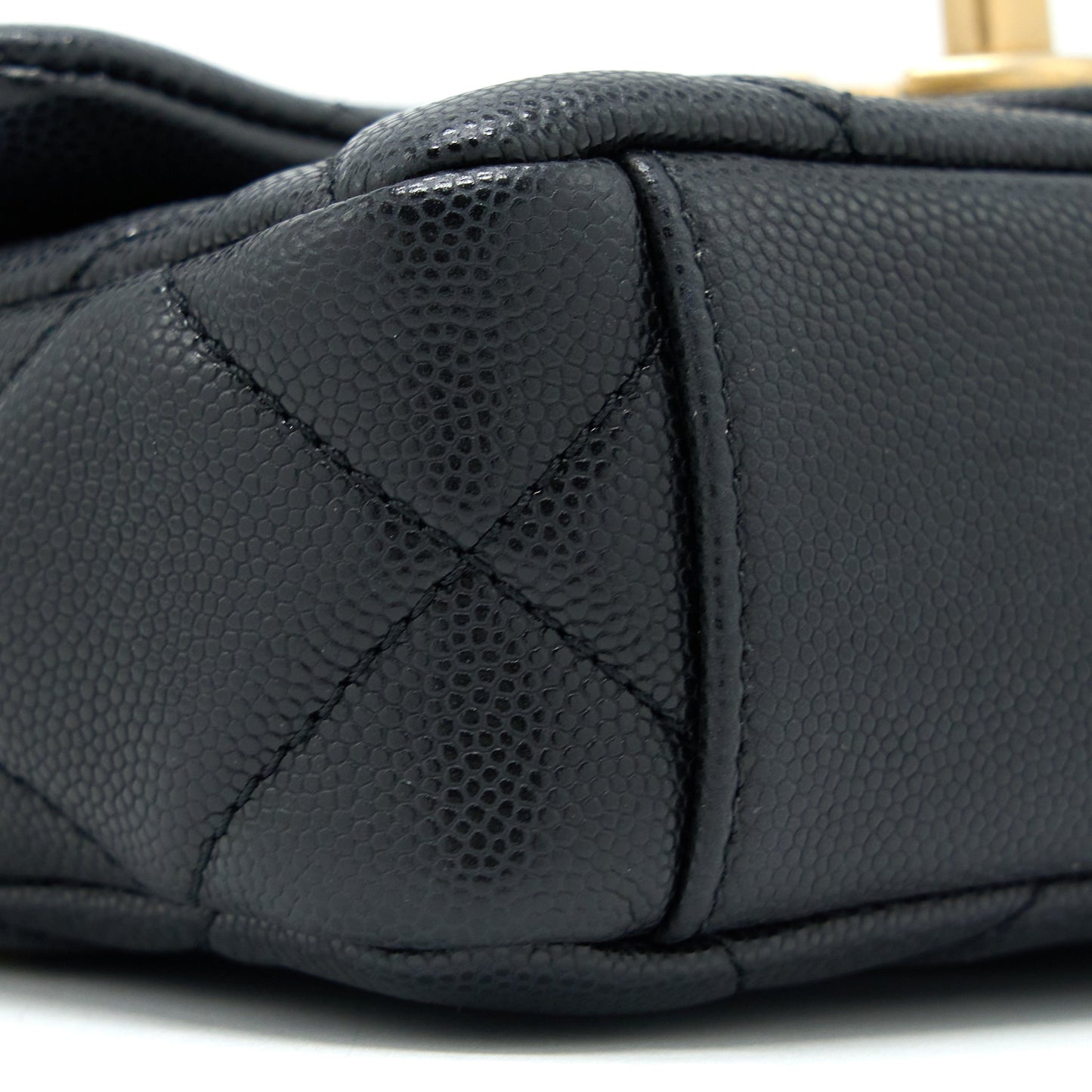 Chanel 22A Square Flap Bag Caviar Black  (Microchip)