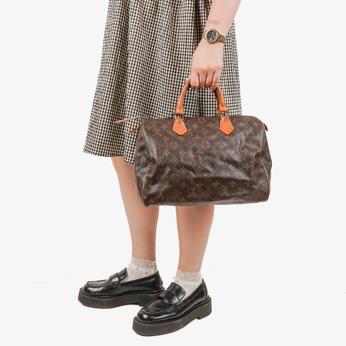 Louis Vuitton  30 Monogram Canvas Handbag