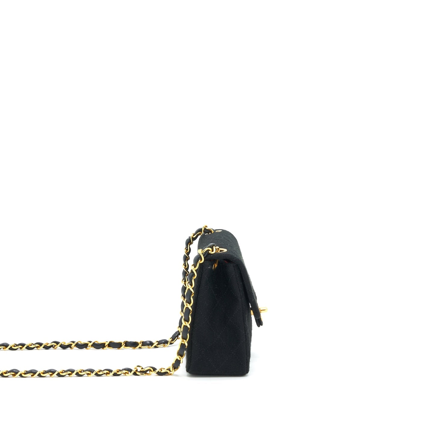 Chanel  Fabric Mini Square Flap Bag Black
