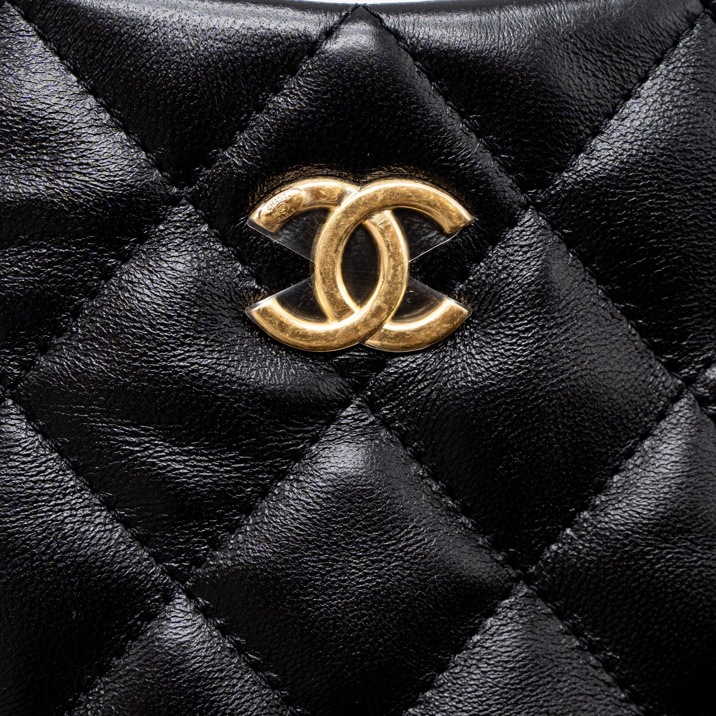 Chanel 22k Hobo Shoulder Bag Lambskin Black  (Microchip)